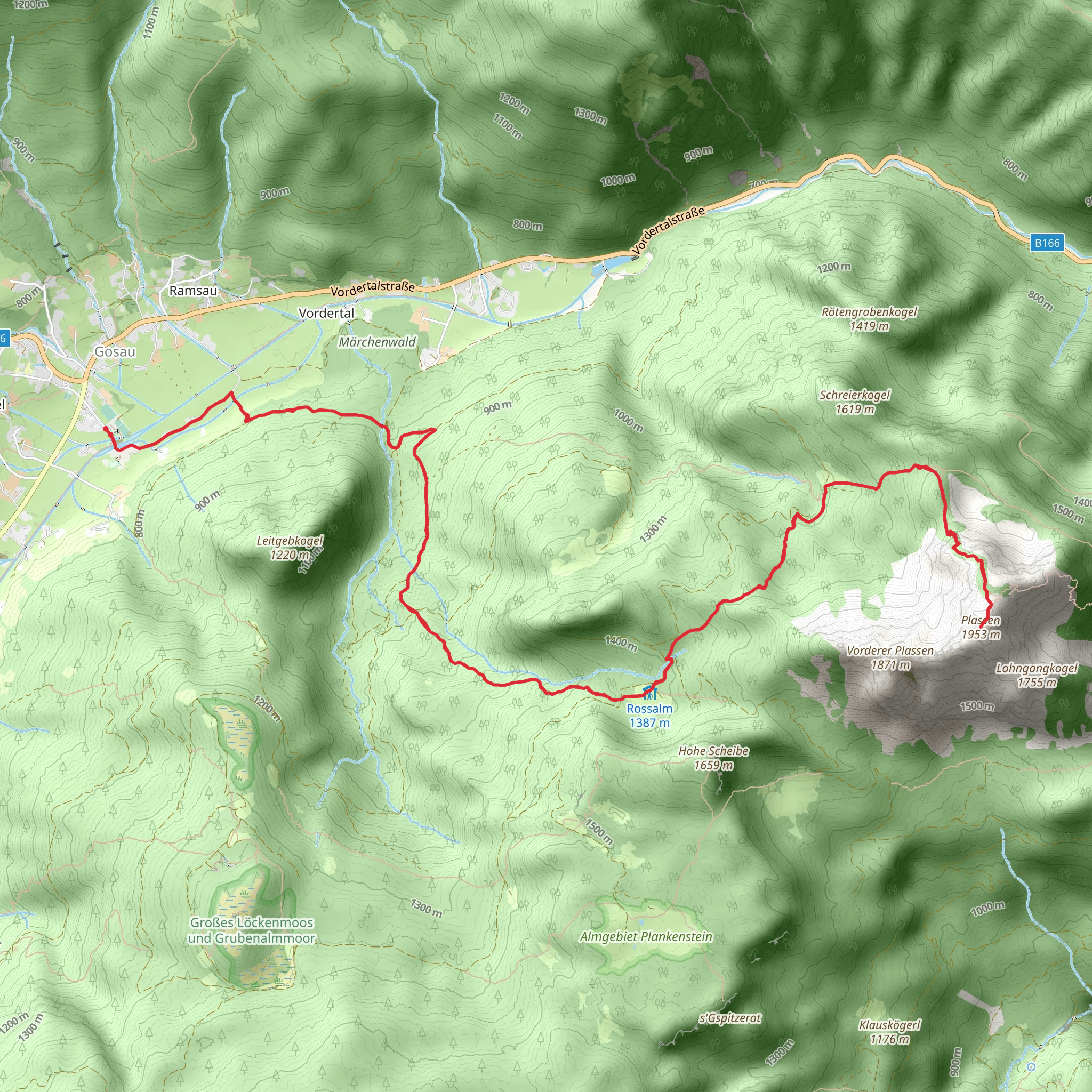 Plassen Summit - Gosau mobile static map