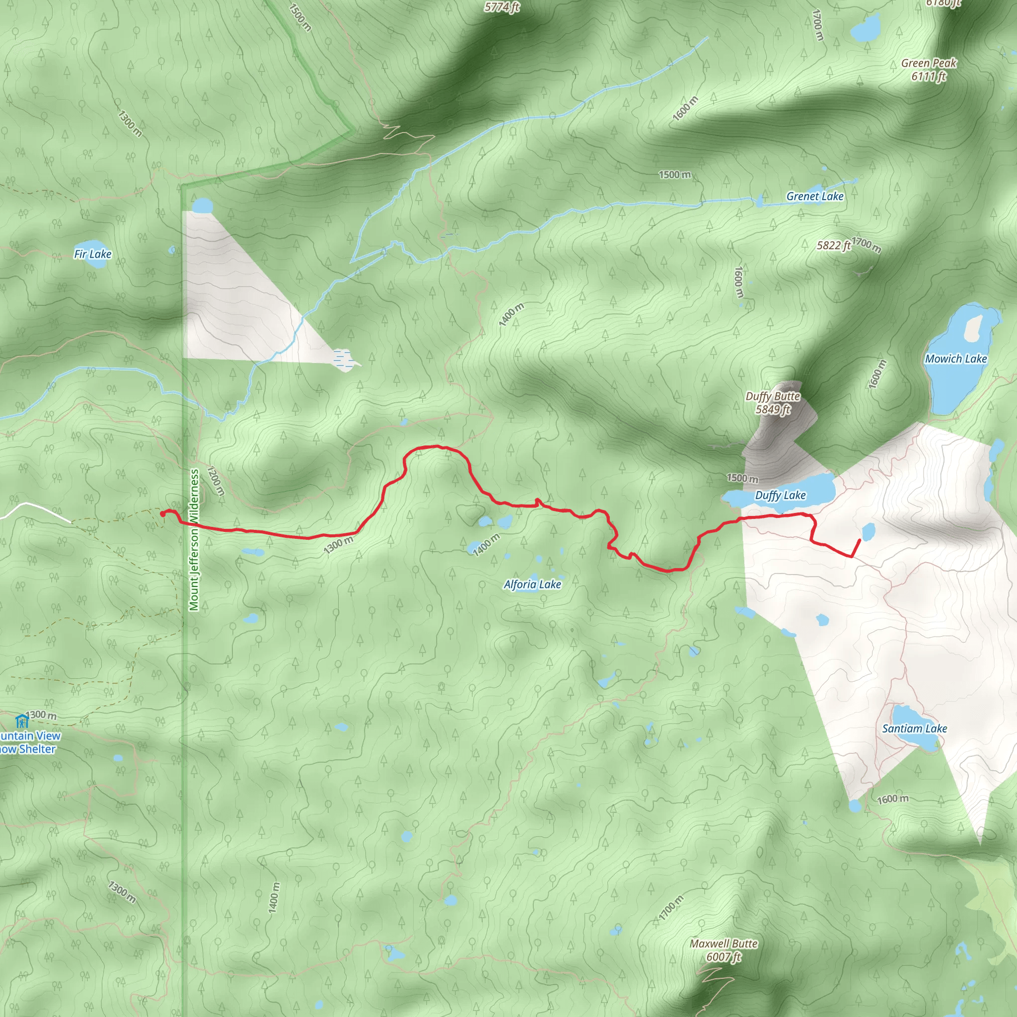 Duffy Lake Trail Out and Back mobile static map