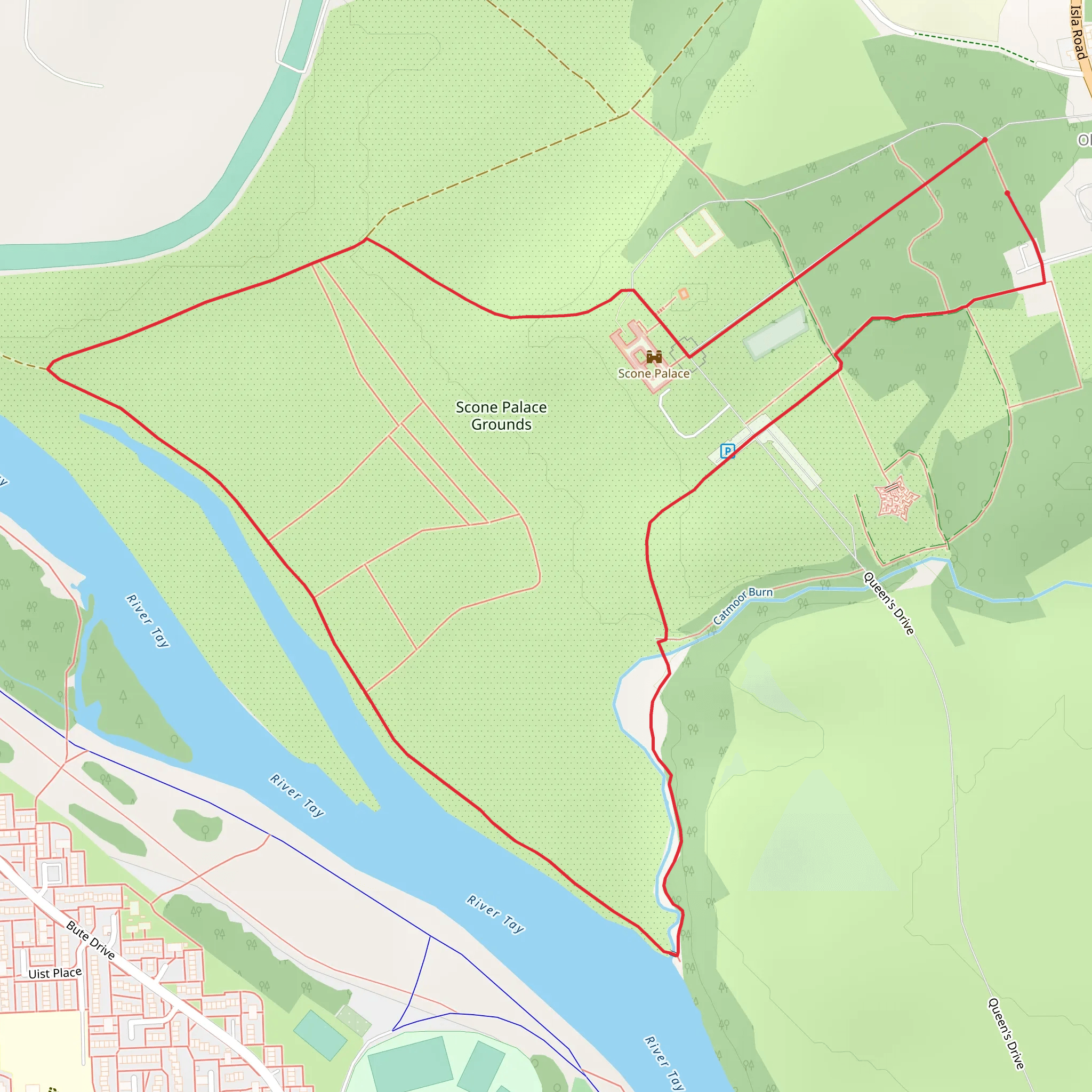 Scone Palace Loop mobile static map