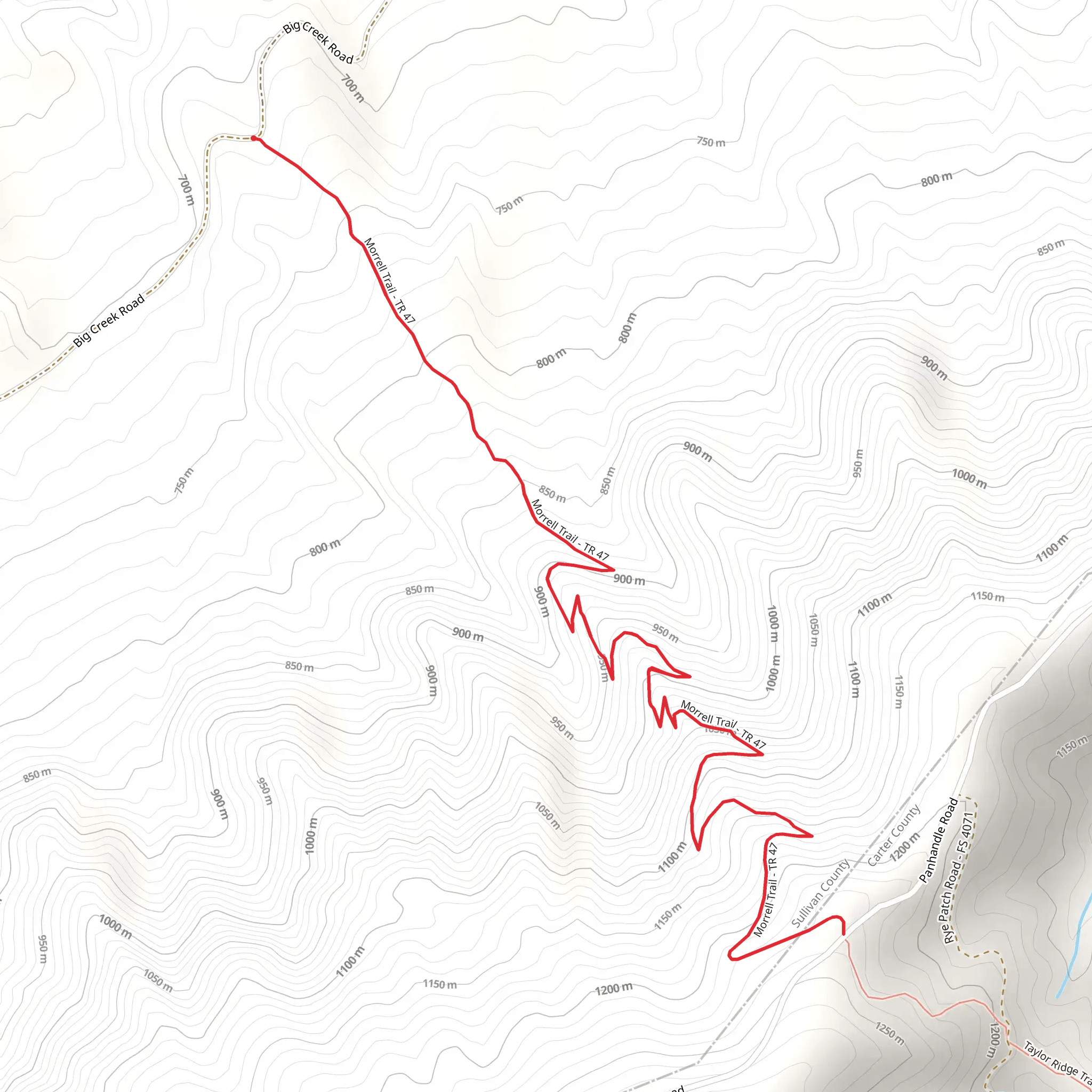 Morrell Trail mobile static map