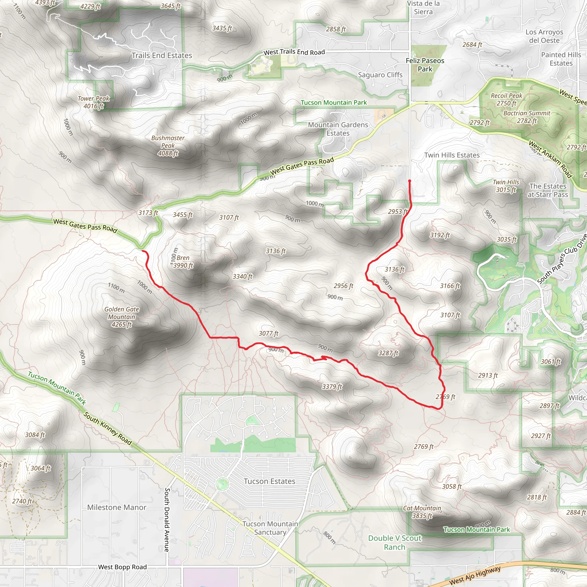 Yetman Trail mobile static map
