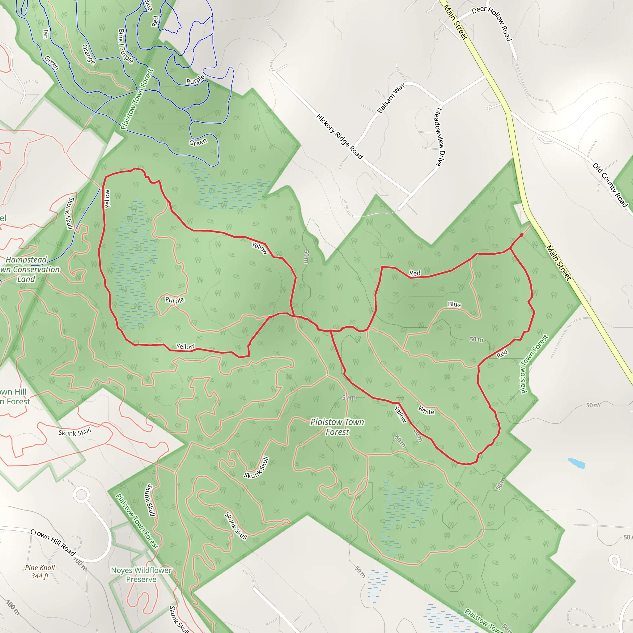 Plaistow Town Forest Loop mobile static map