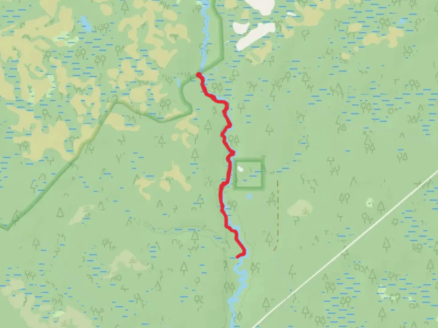 An image depicting the trail Sopchoppy River Walkalong via Florida Trail and its surrounding area.