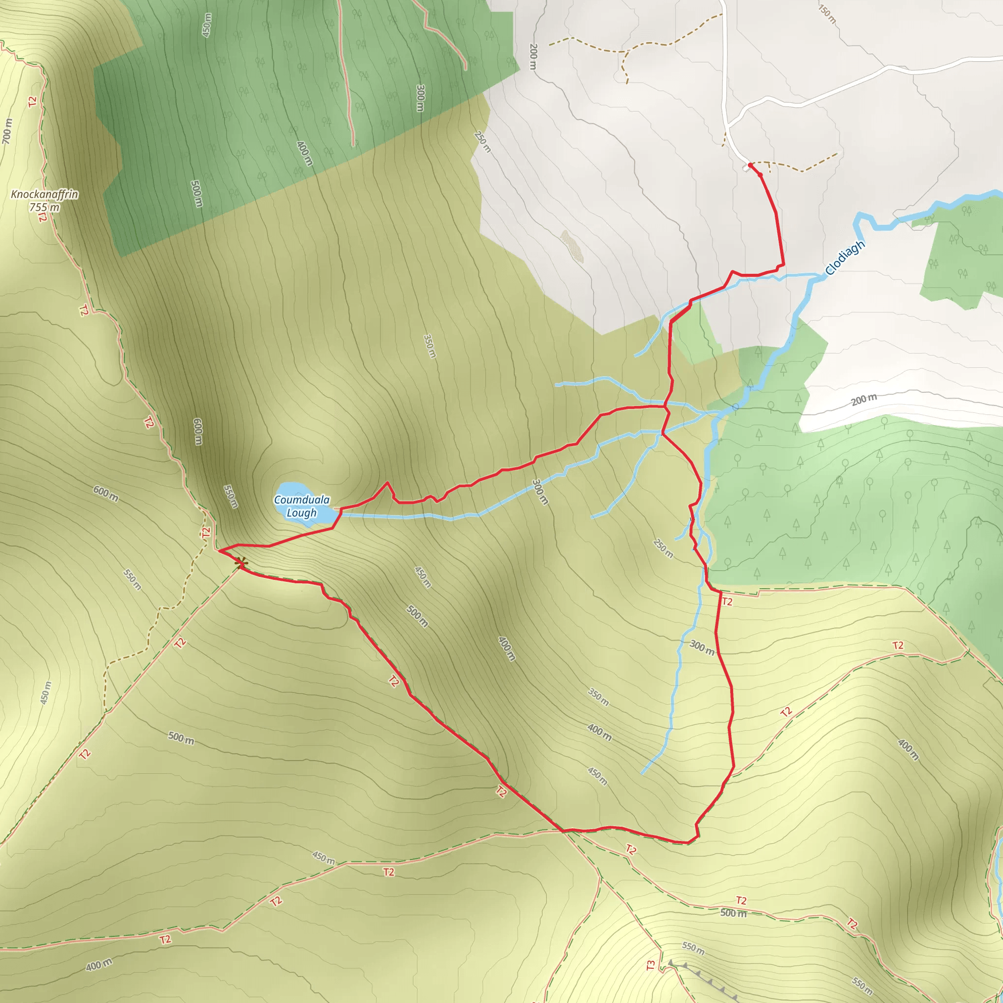 Knockanaffrin South Top mobile static map