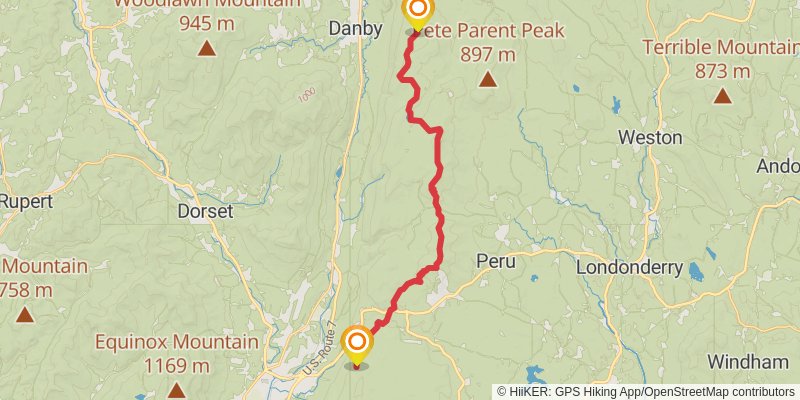 Vermont Long Trail stage 6 Map
