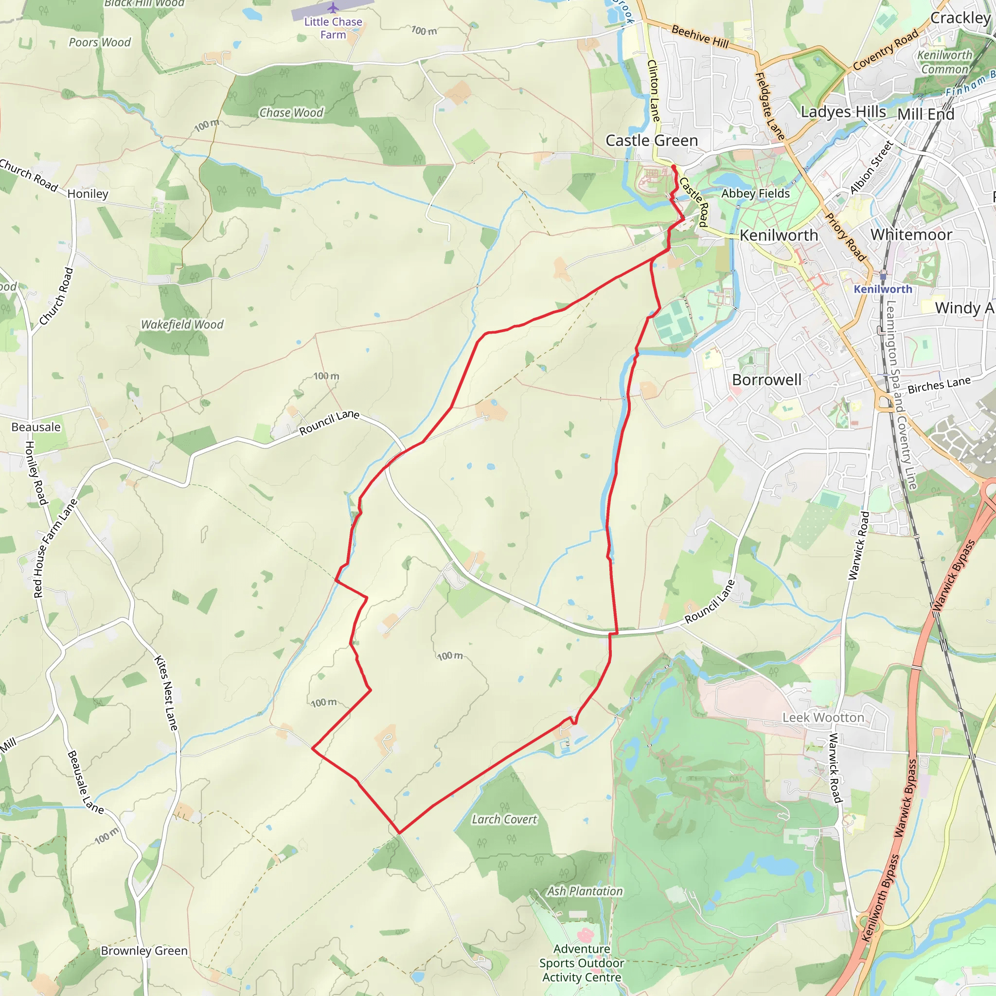 Kenilworth Southern Loop mobile static map