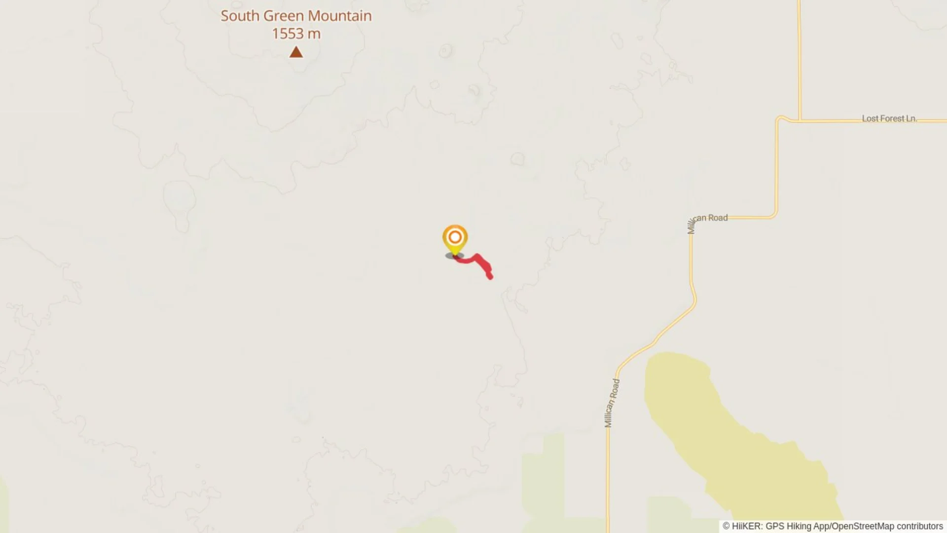 An image depicting the trail Crack in the Ground Loop Trail and its surrounding area.