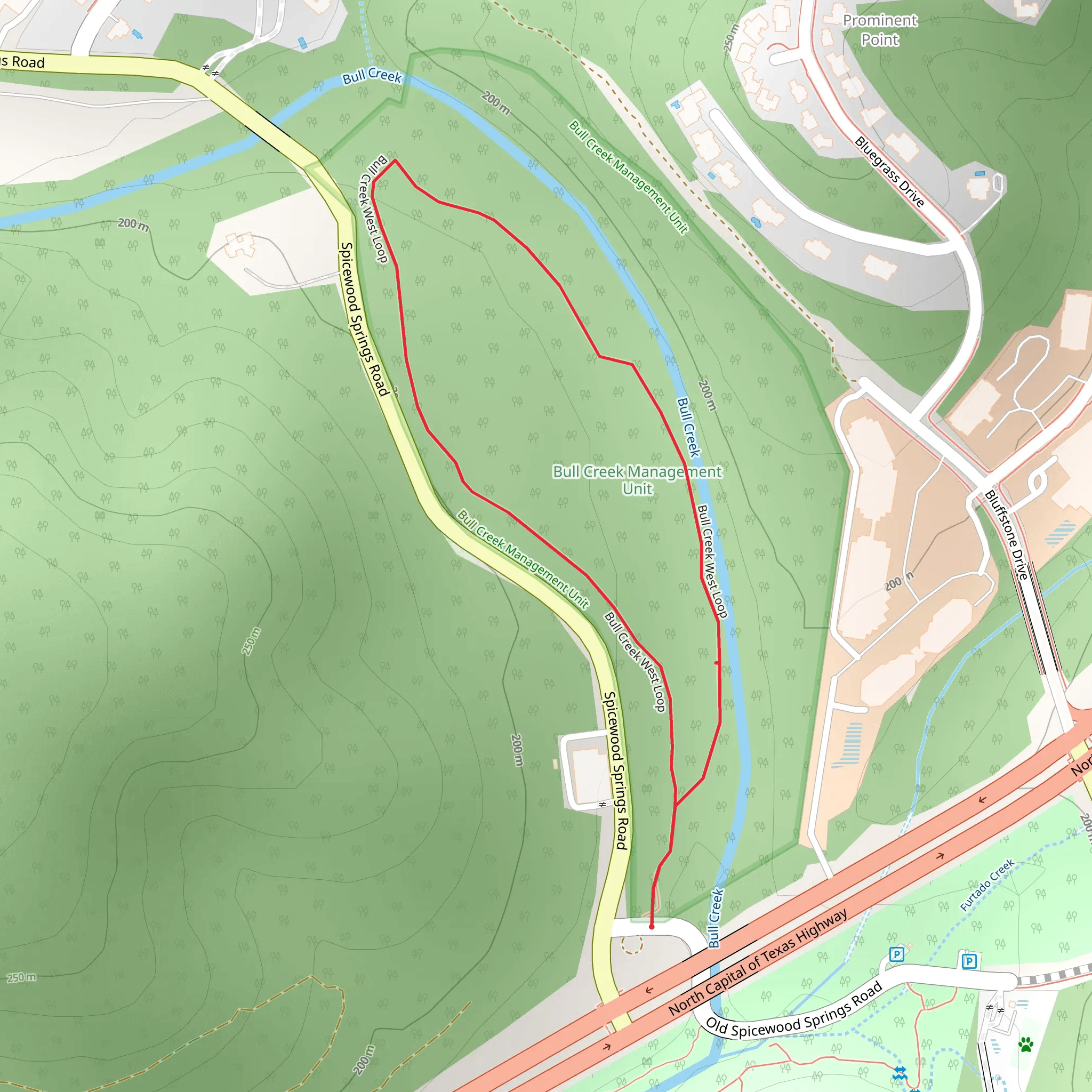 Bull Creek West Loop mobile static map