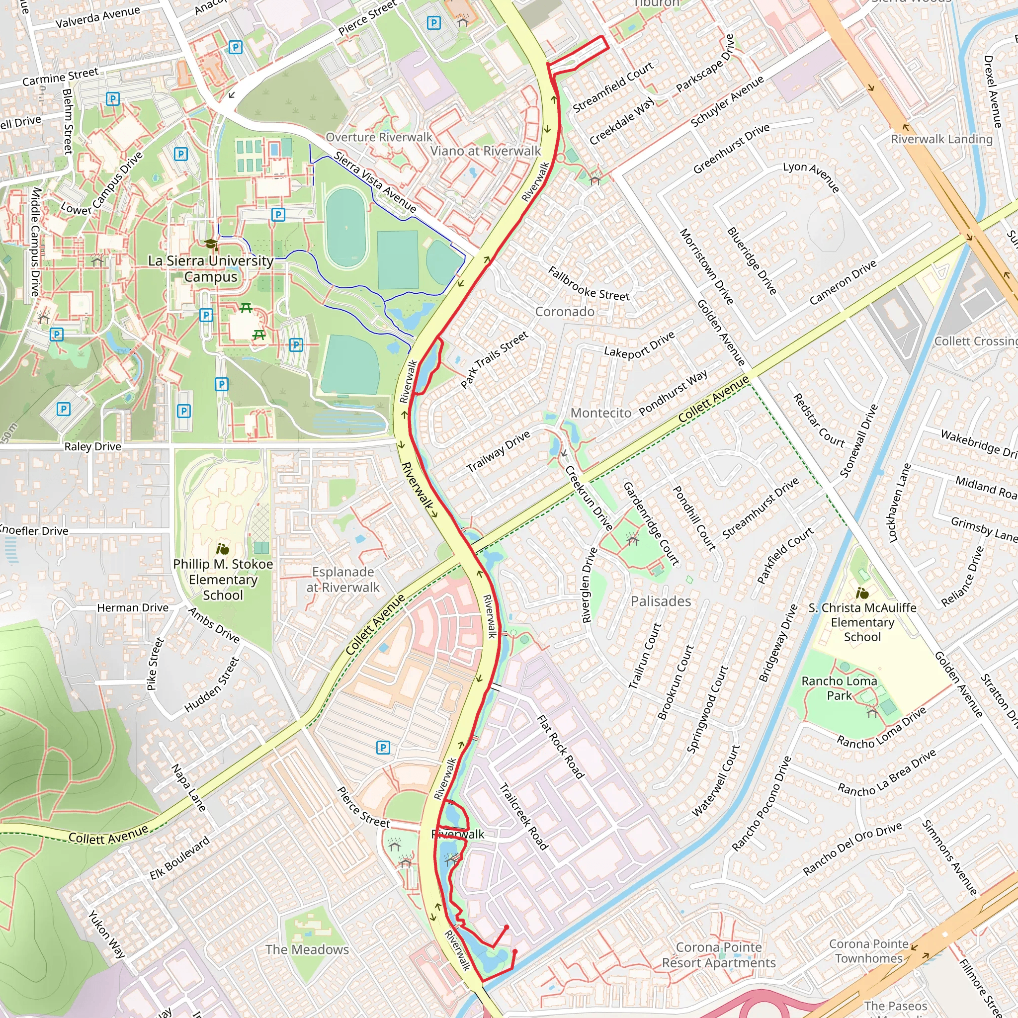 Riverwalk Parkway mobile static map