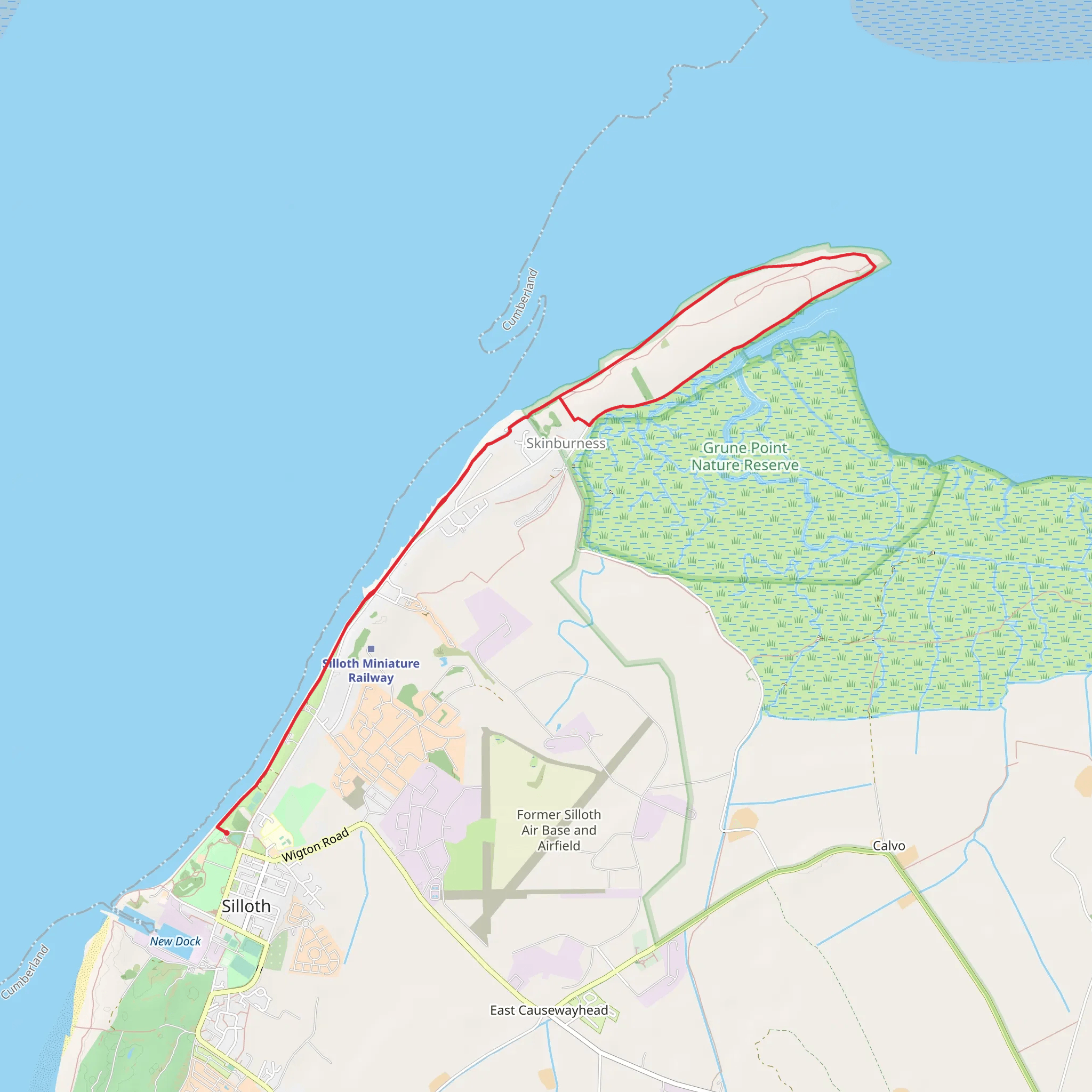 Grune Point and Mean High Water mobile static map