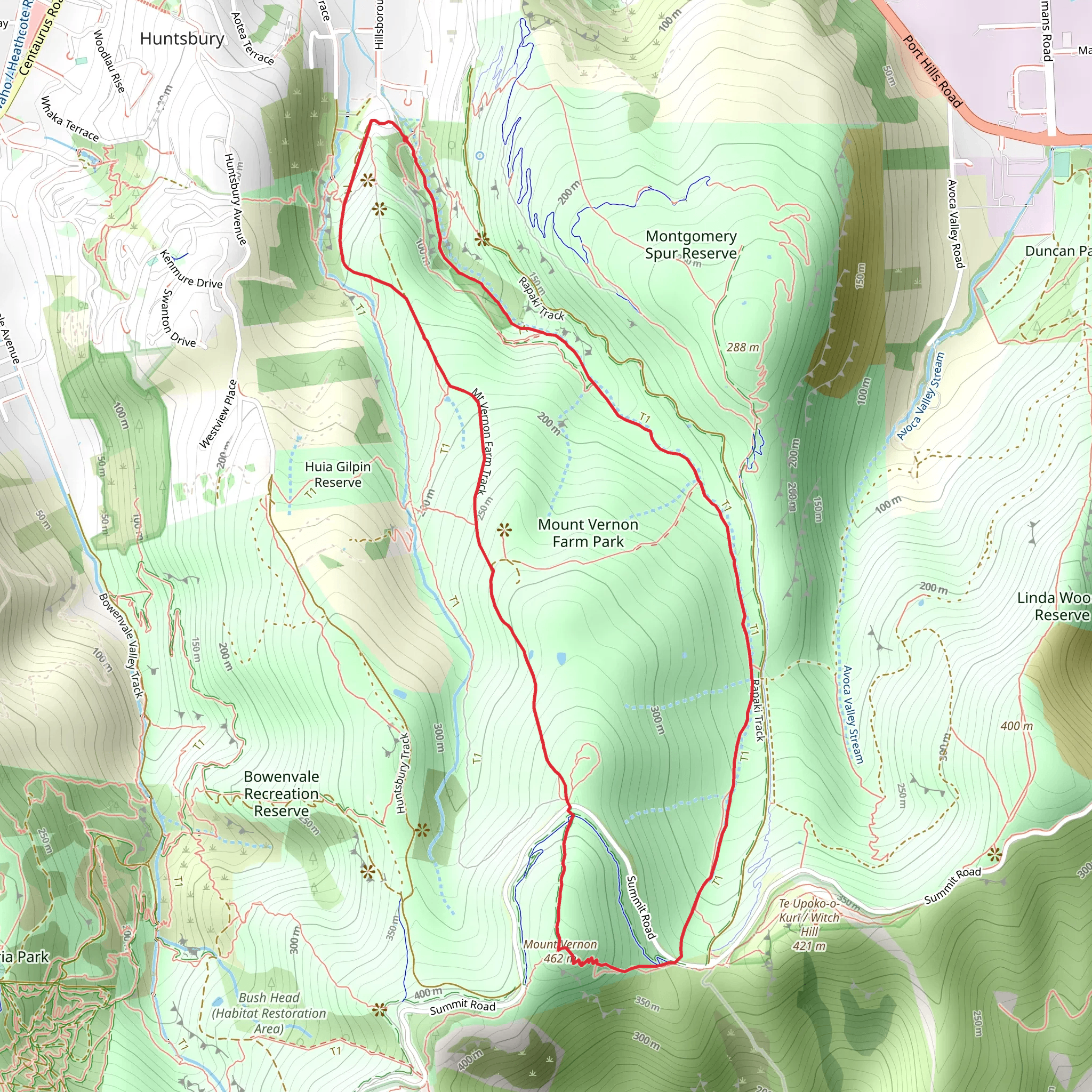 Mount Vernon Farm and Valley Track Loop mobile static map