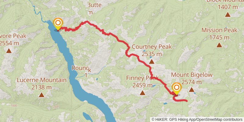 Summit Wilderness Trail via Purple Creek Trail stage 6 Map
