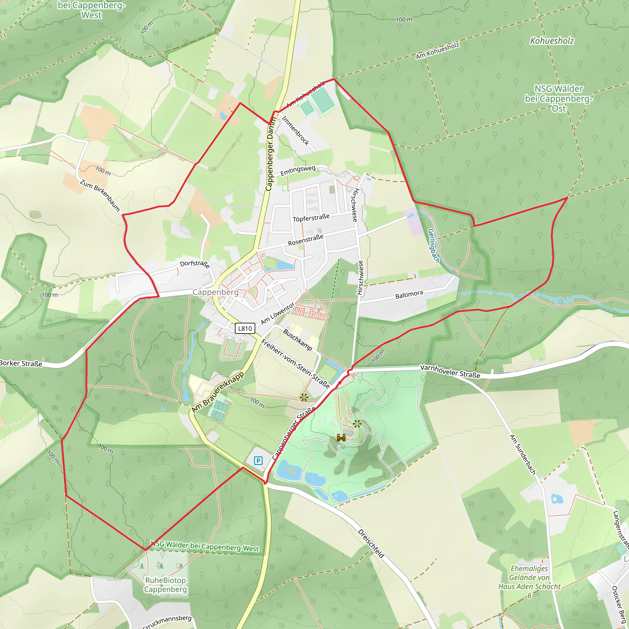 Cappenberg Loop via Schloss Cappenberg and NSG Walder bei Cappenberg West mobile static map