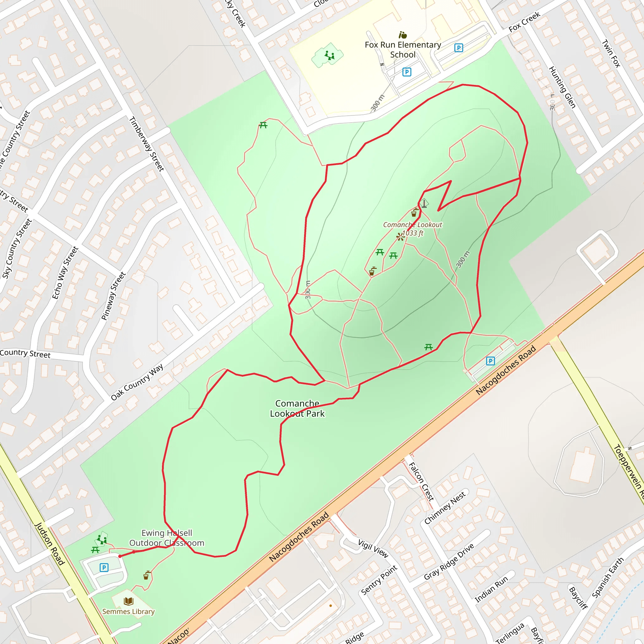 Comanche Lookout Loop mobile static map