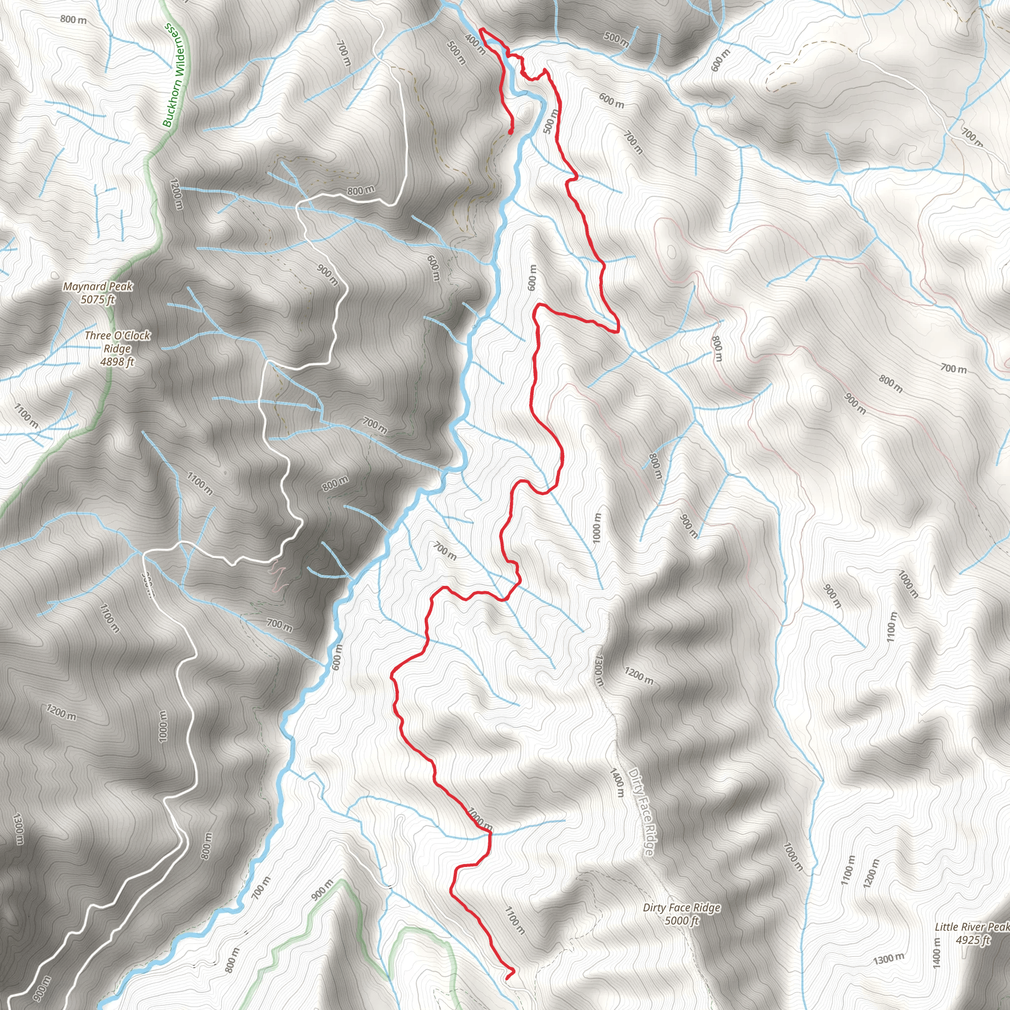 Gold Creek Trail mobile static map