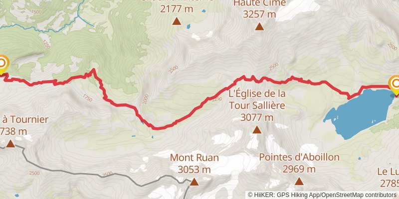 Alpenpässe-Weg stage 28 Map