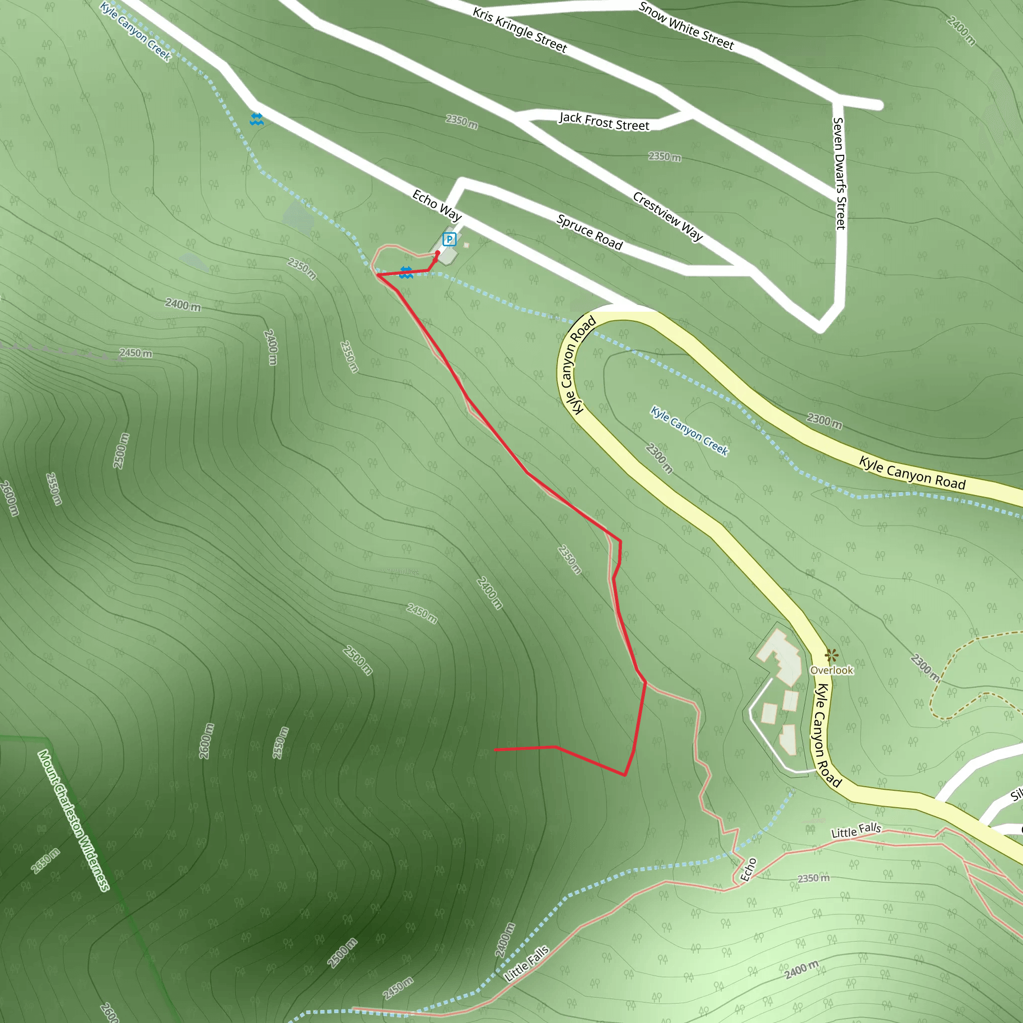 Kyle Canyon Road mobile static map