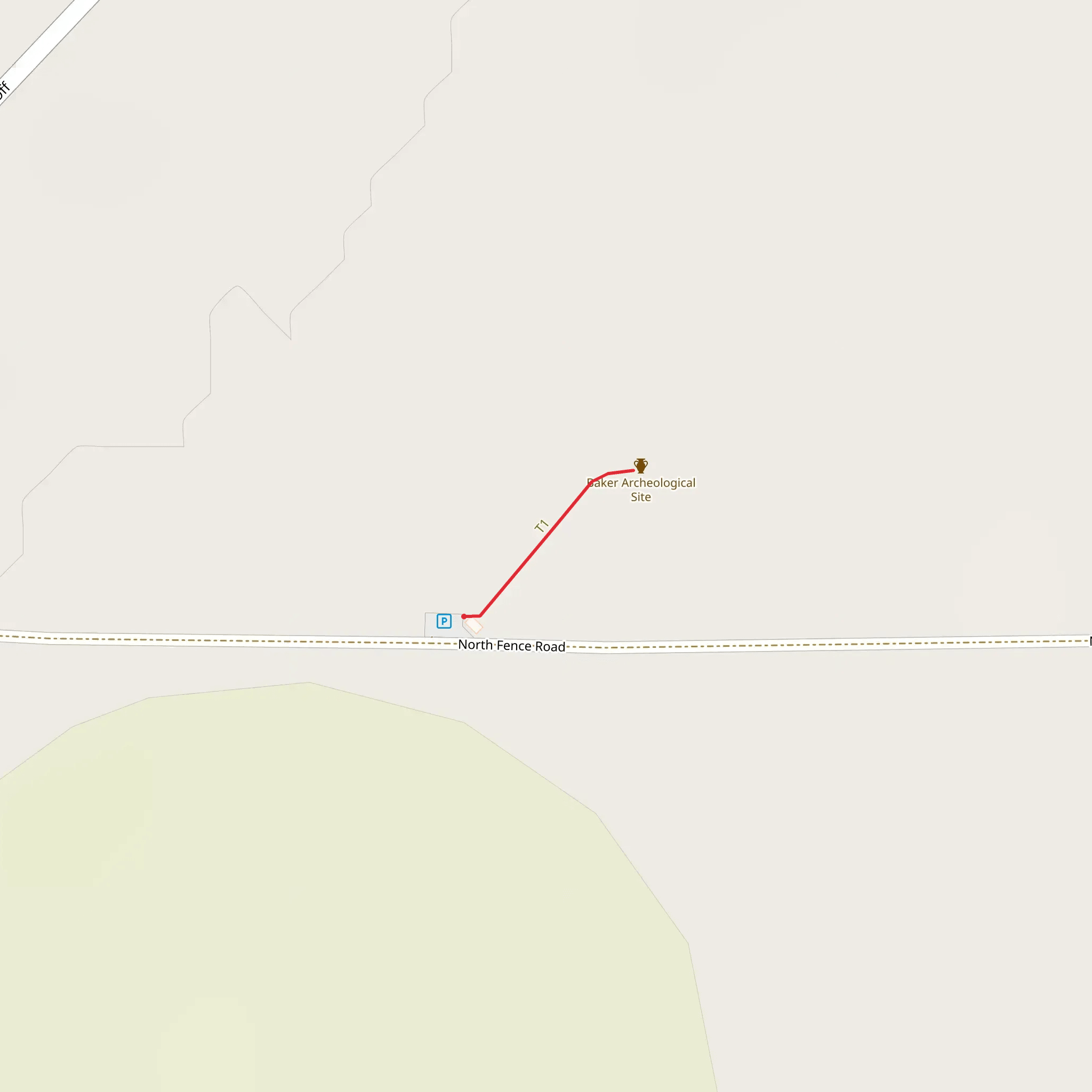 North Fence Road mobile static map