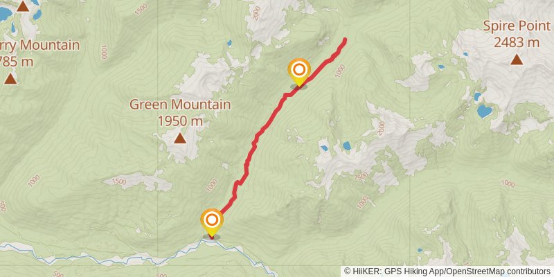 Downey Creek Trail stage 2 Map