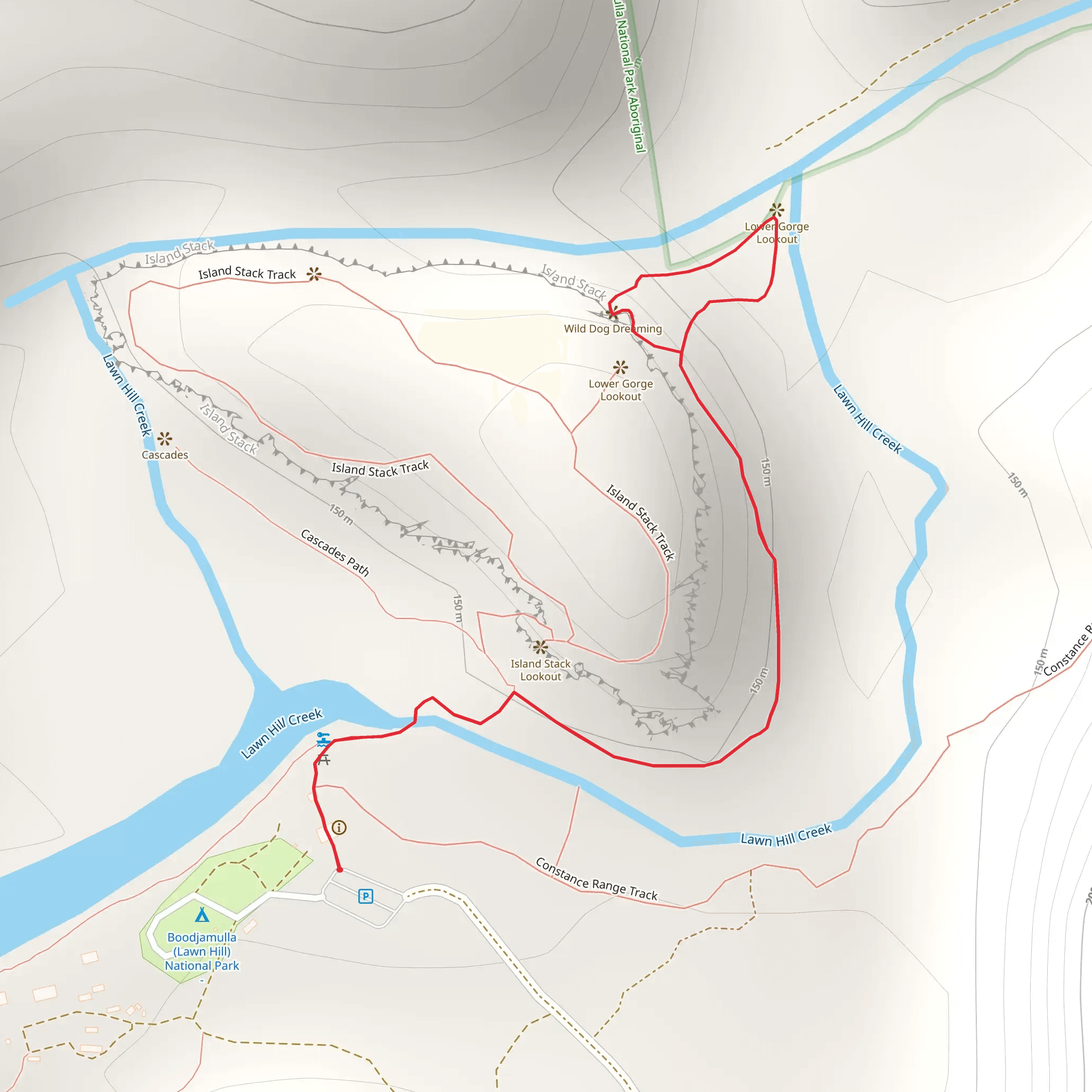 Wild Dog Dreaming Track mobile static map