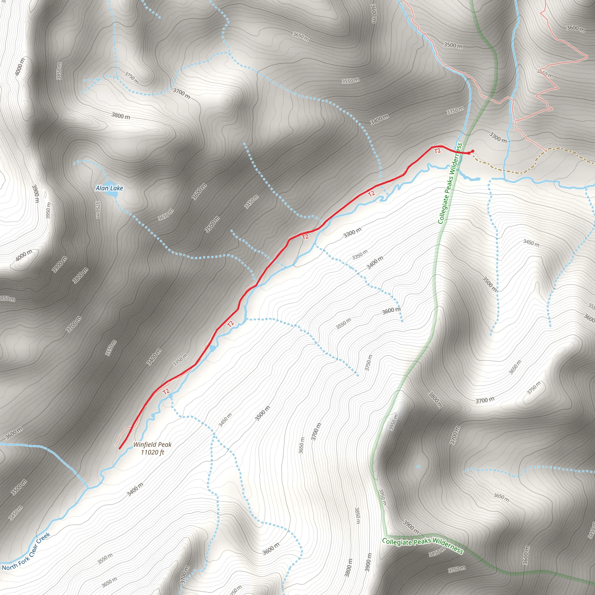 North Fork Clear Creek Trail - 1463 mobile static map