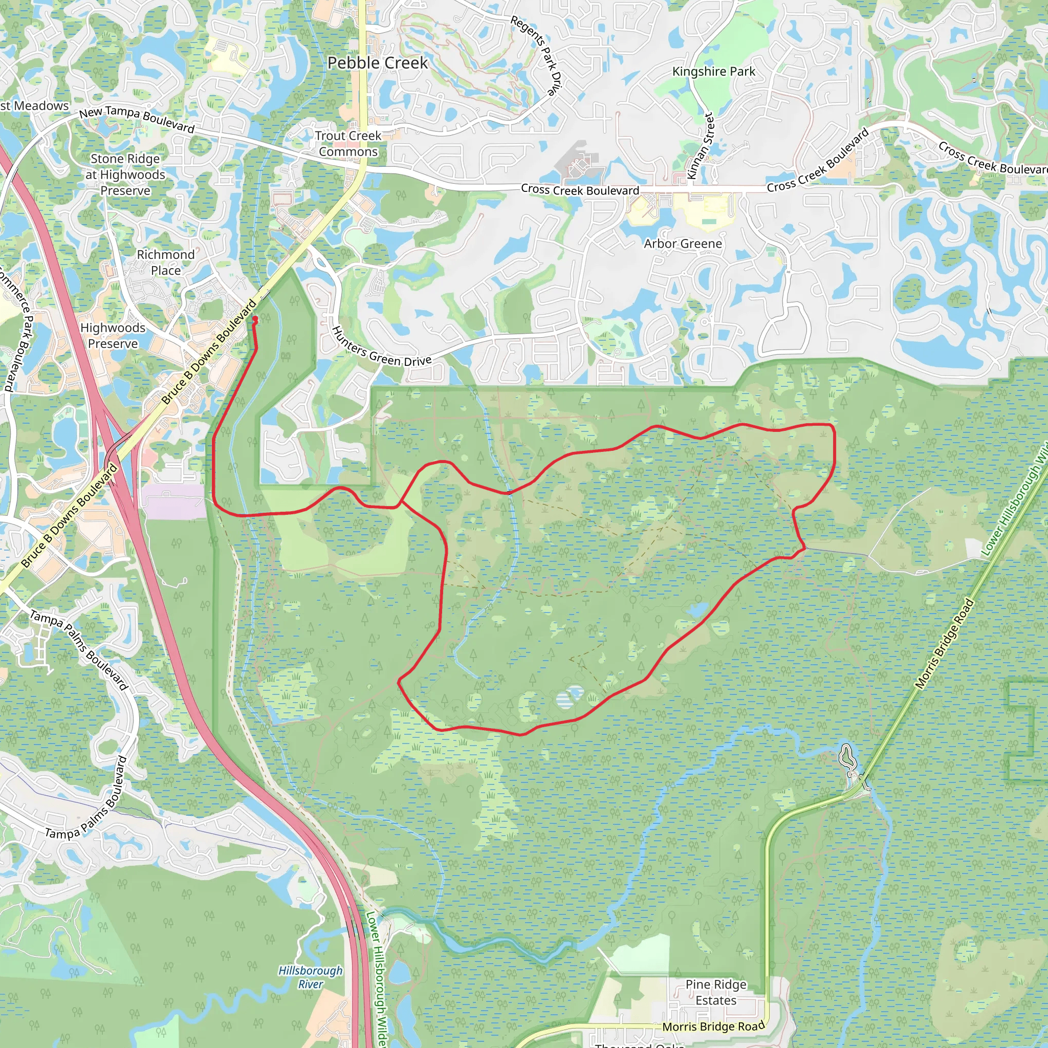 Flatwoods Loop mobile static map