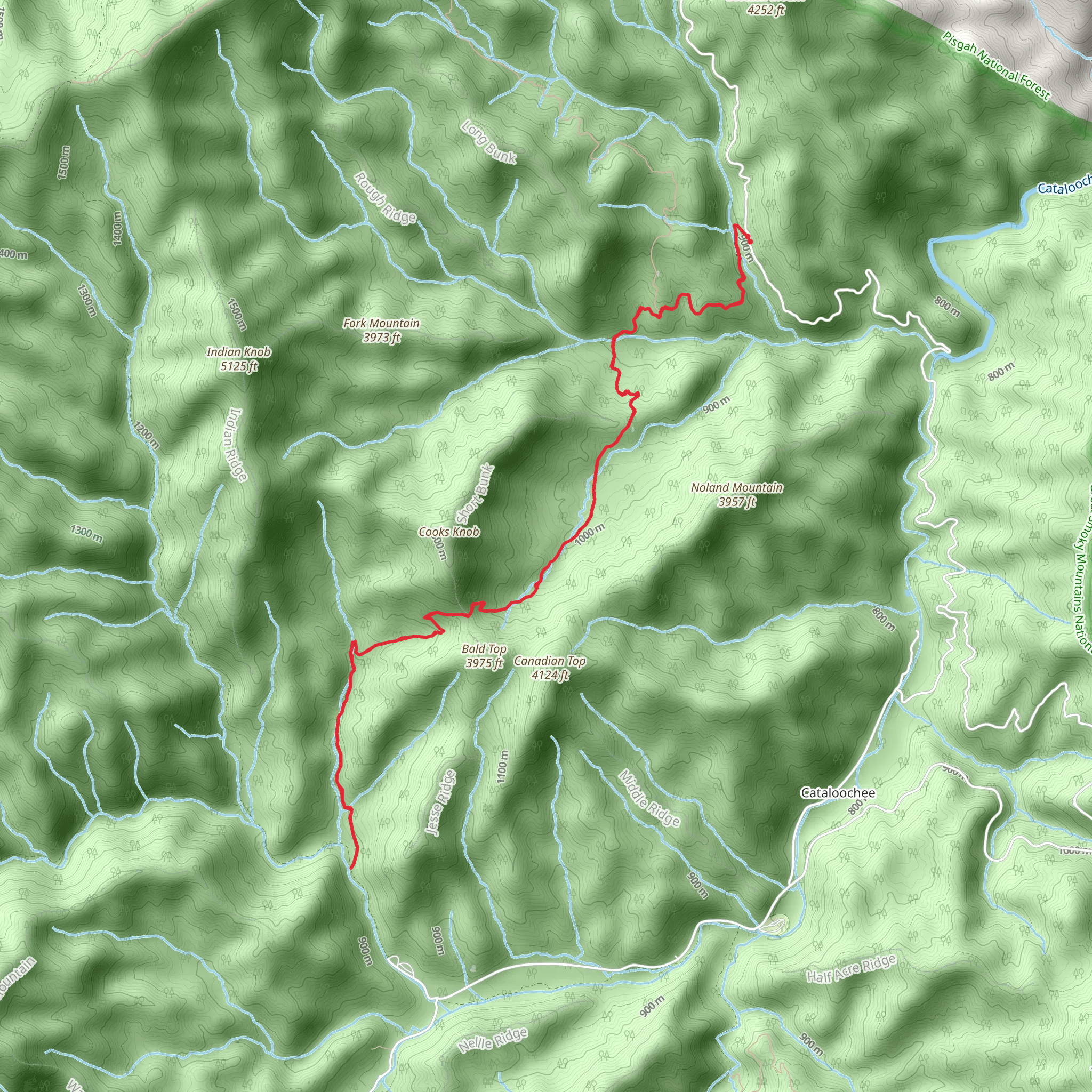 Little Cataloochee Trail mobile static map