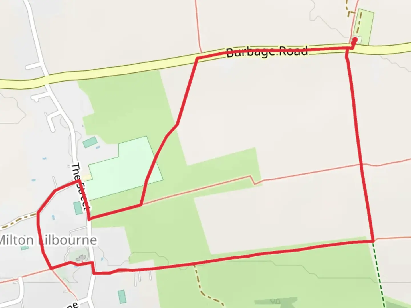 An image depicting the trail Milton Lilbourne Loop and its surrounding area.