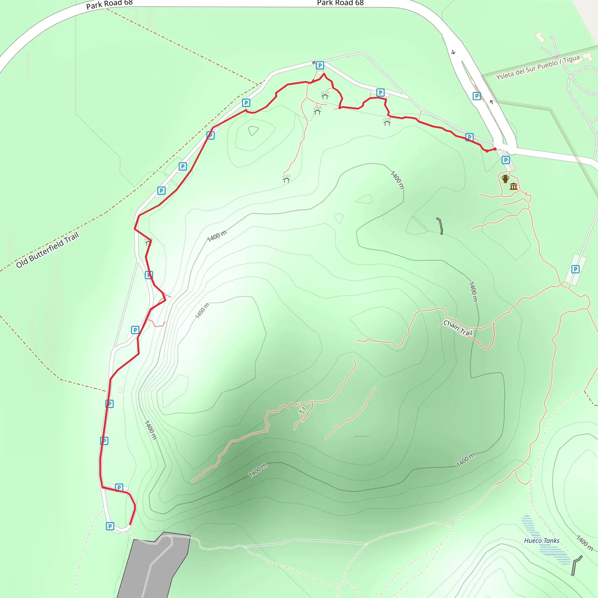 Big Dam North Mountain Trail mobile static map