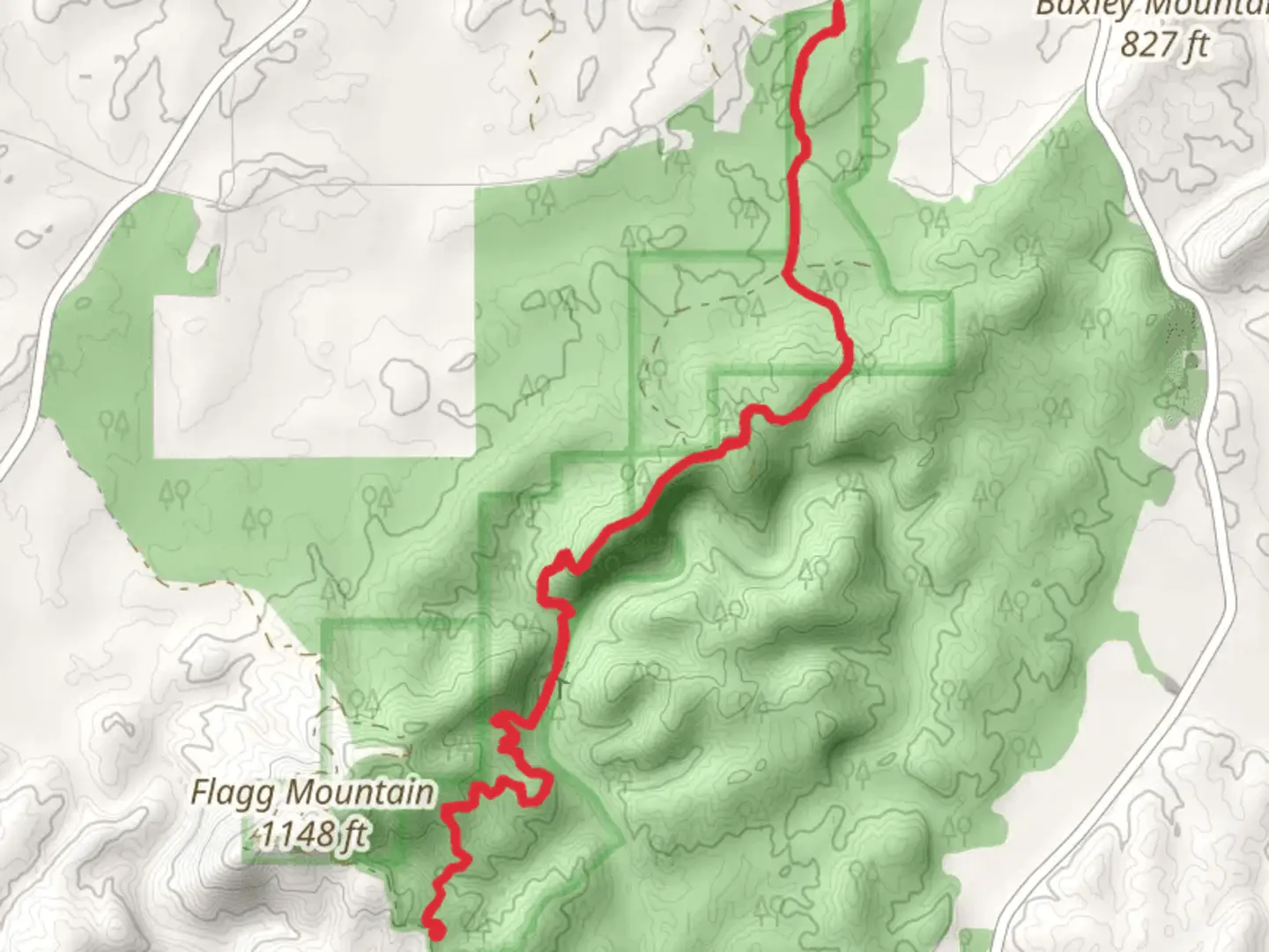 An image depicting the trail Pinhoti Trail - Short and its surrounding area.