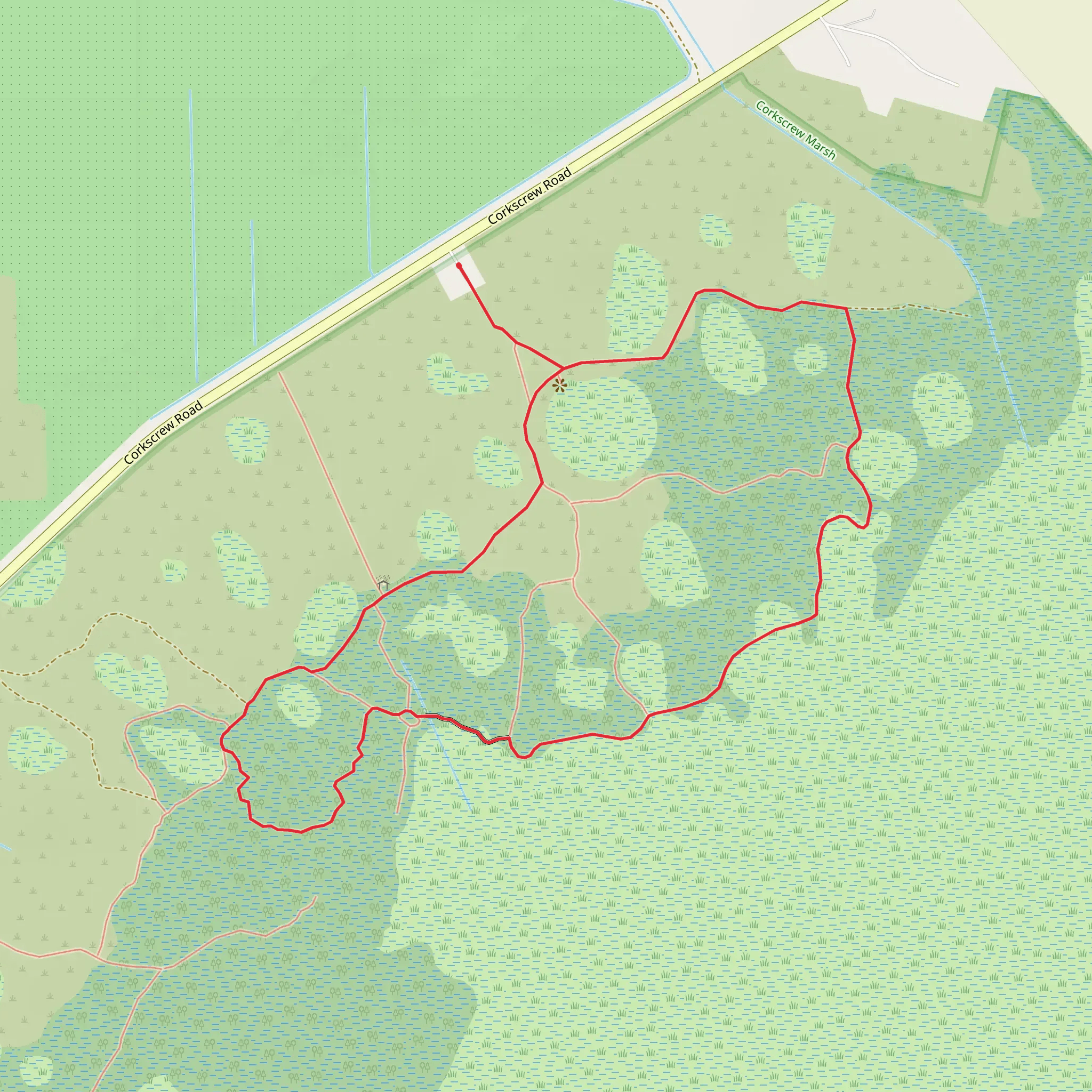 Corkscrew Road Loop mobile static map