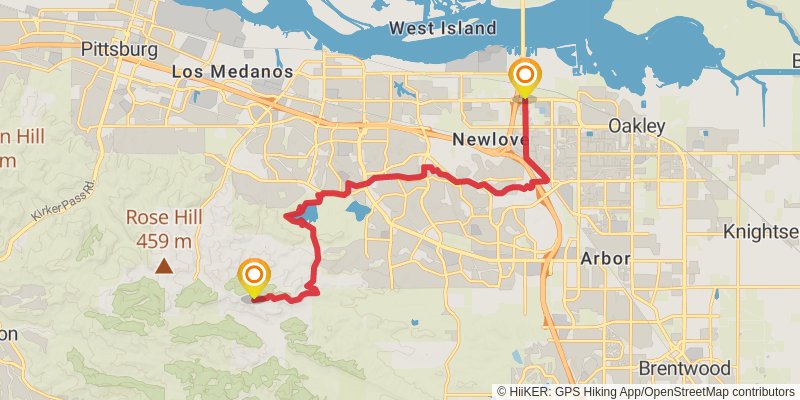 American Discovery Trail North Route stage 380 Map