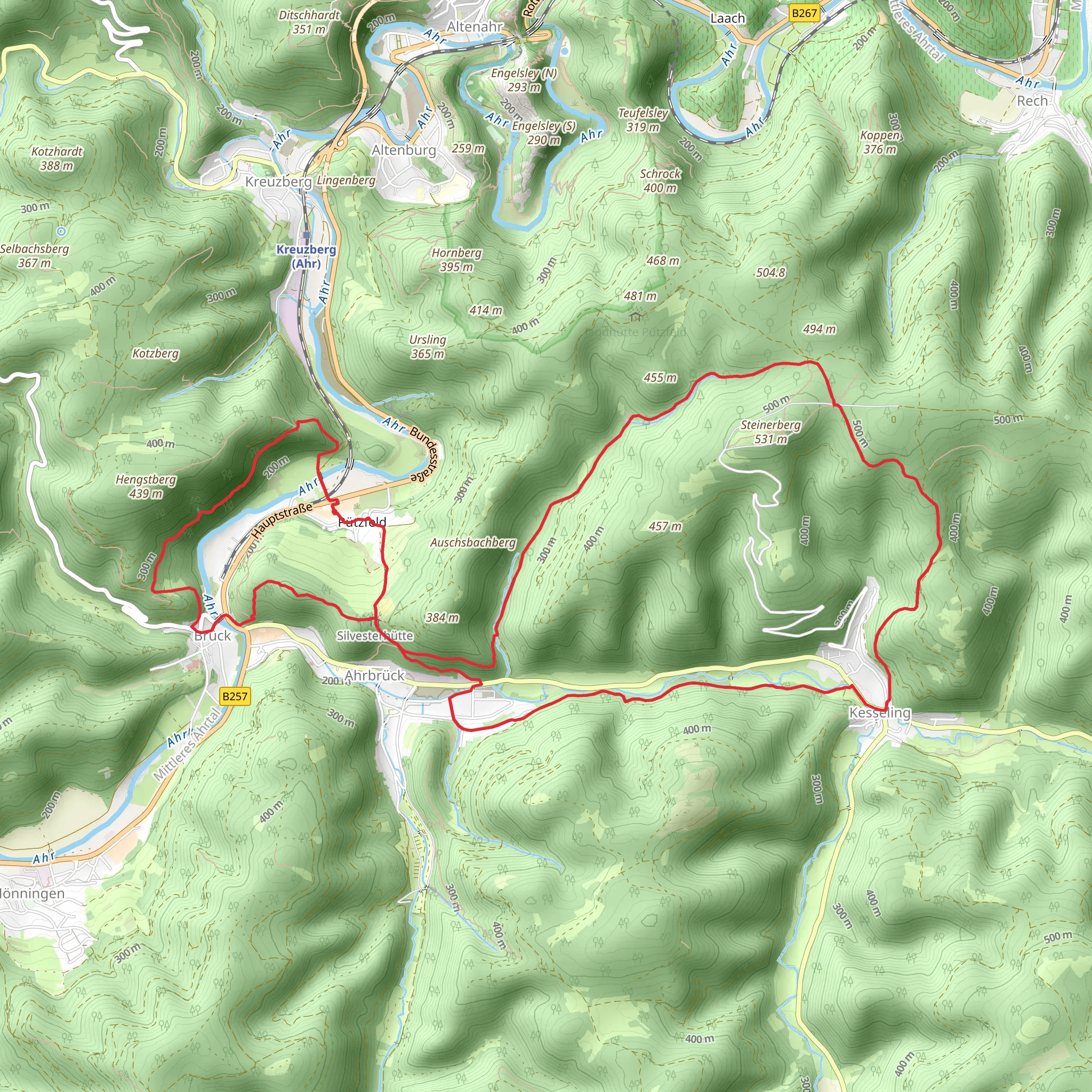 Ahrbruck and Kessling Loop mobile static map