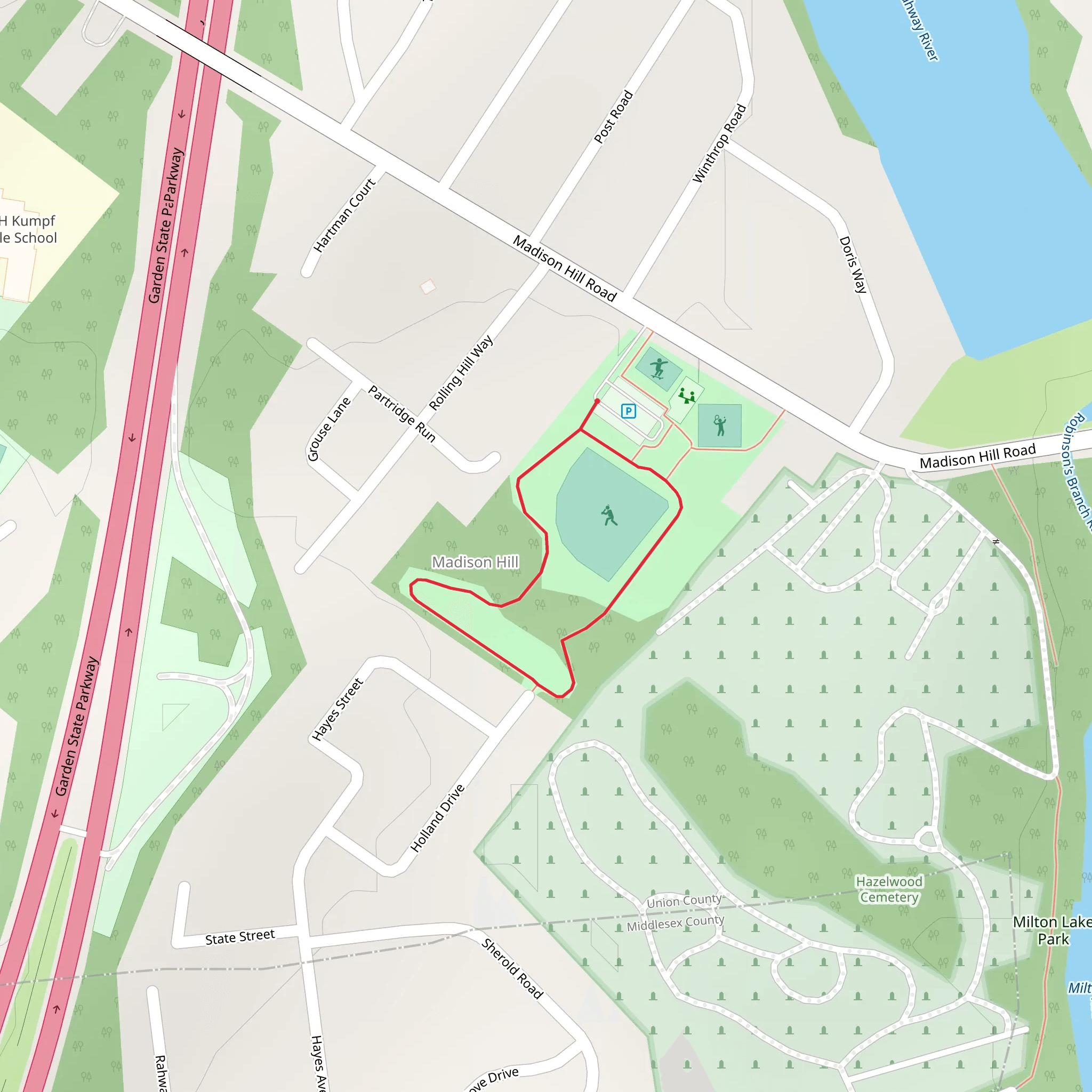 Madison Hill Road Loop mobile static map