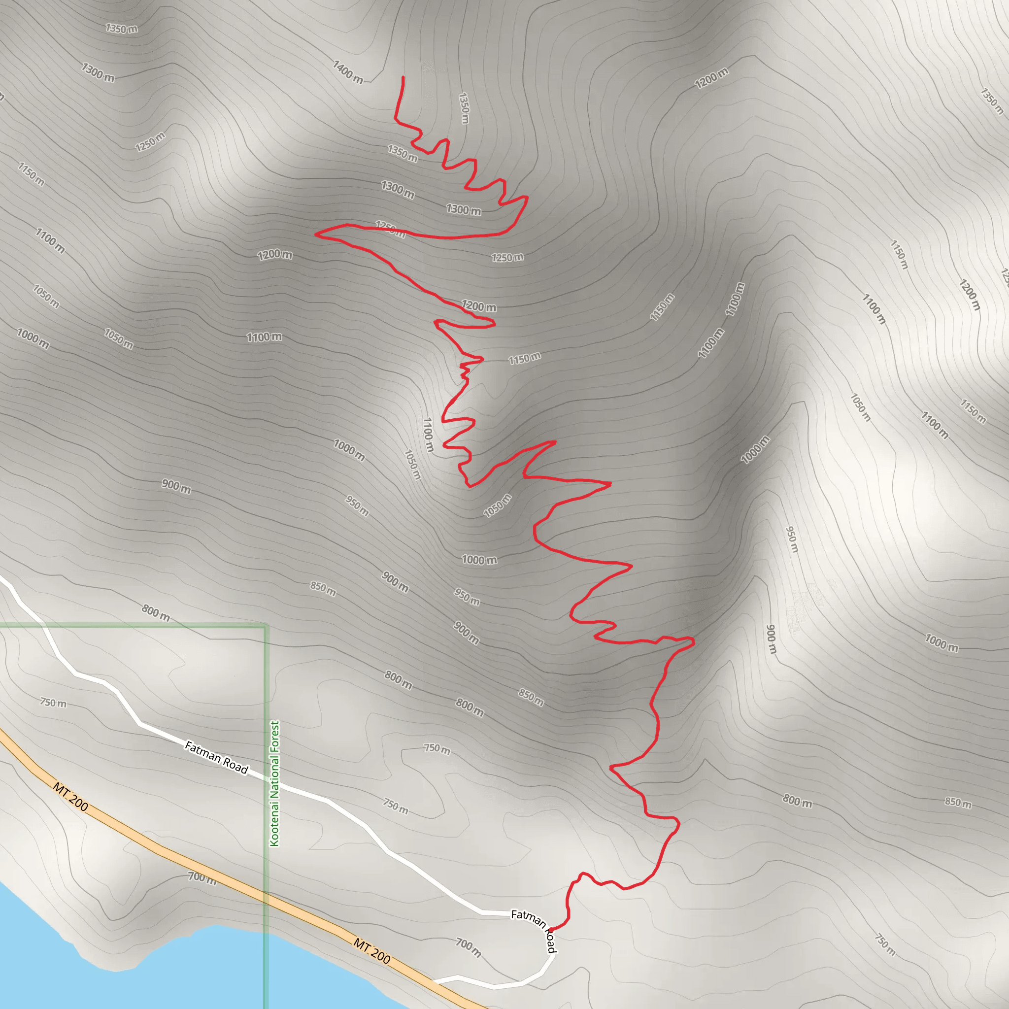 Historic Big Eddy Trail mobile static map