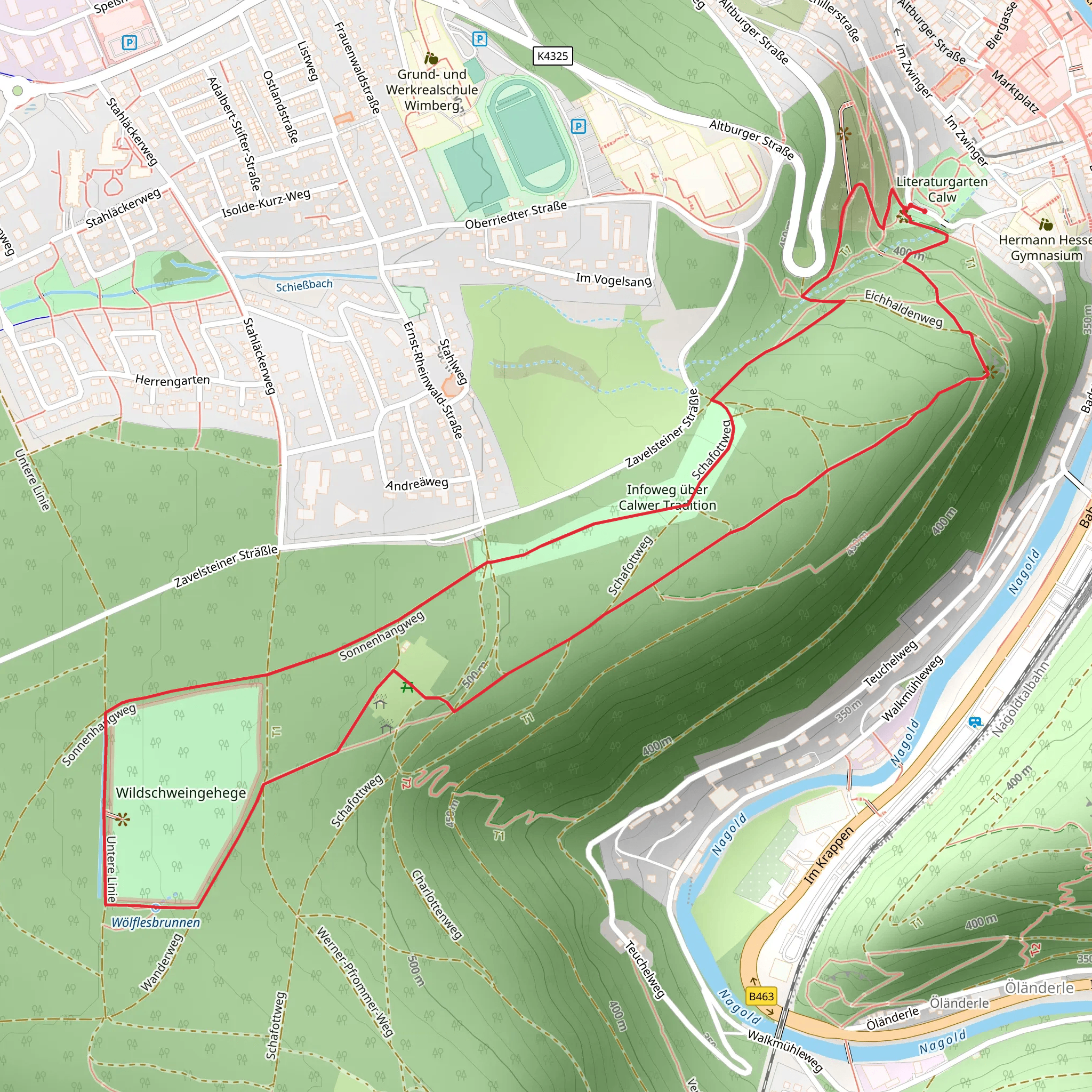 Gimpelstein via Pavillon and Ostweg mobile static map