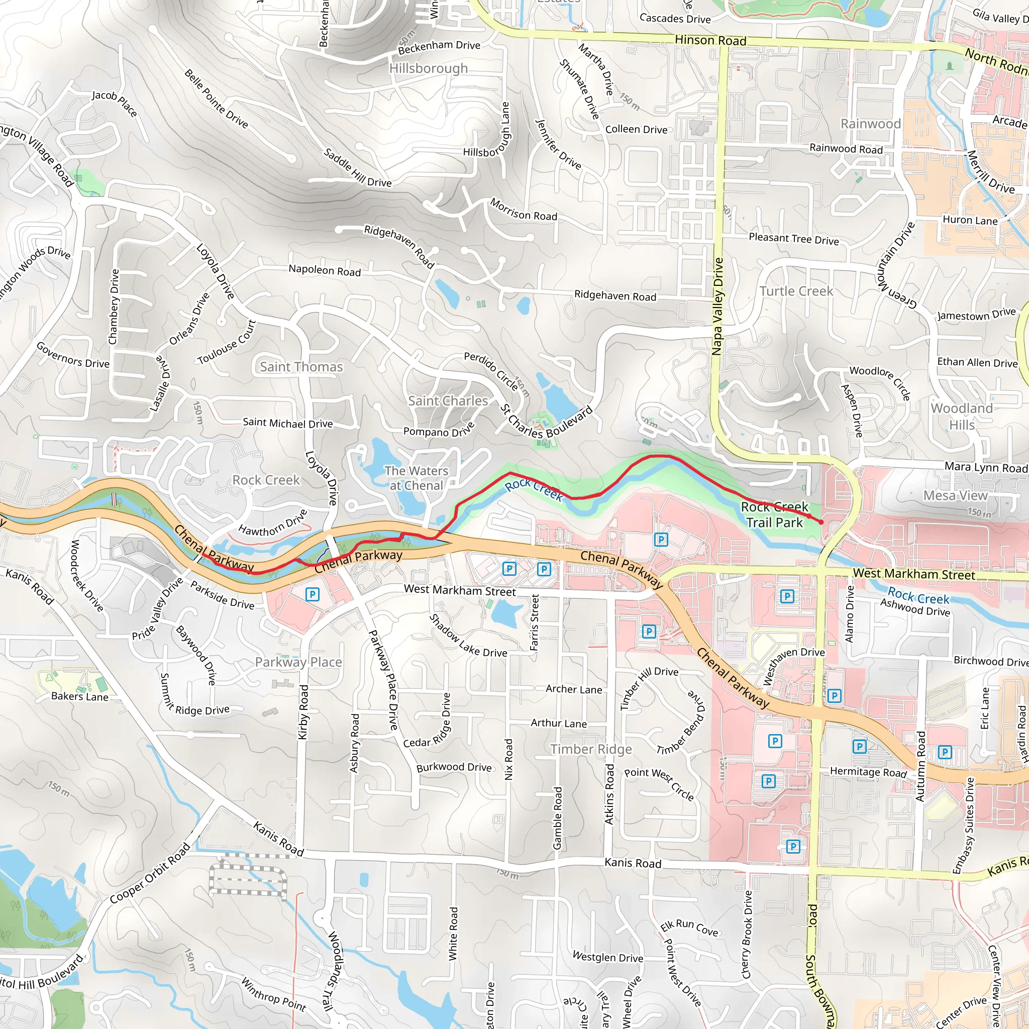 Rock Creek Trail mobile static map