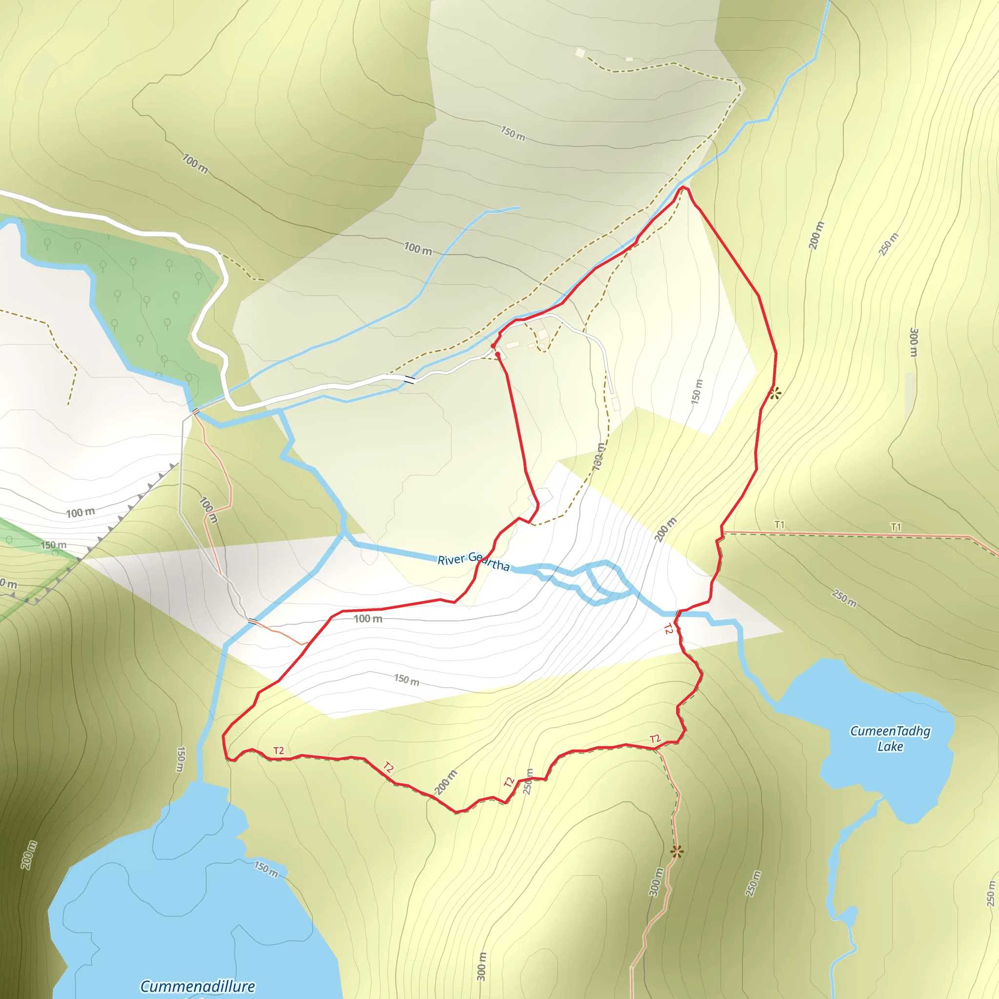 Cumminadiller Lake Loop mobile static map