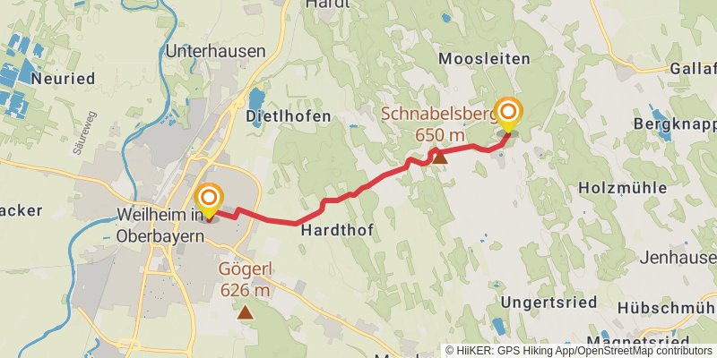 Heilige Landschaft Pfaffenwinkel - Nordschleife alt 5 Map