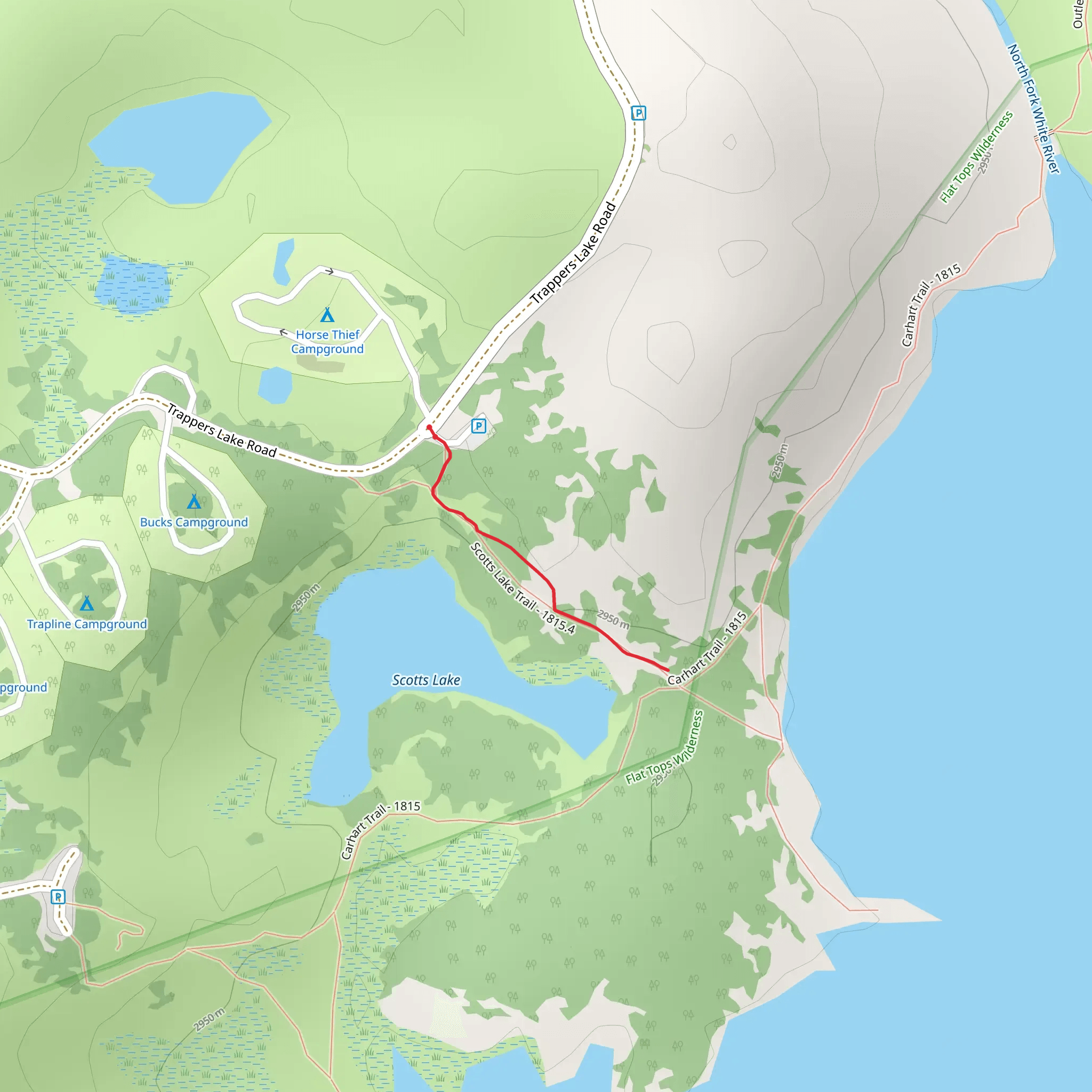 Scott's Lake Trail mobile static map