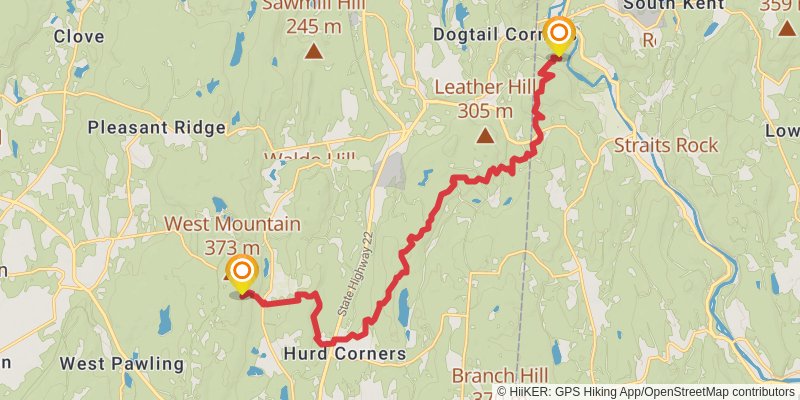 Appalachian Trail stage 143 Map