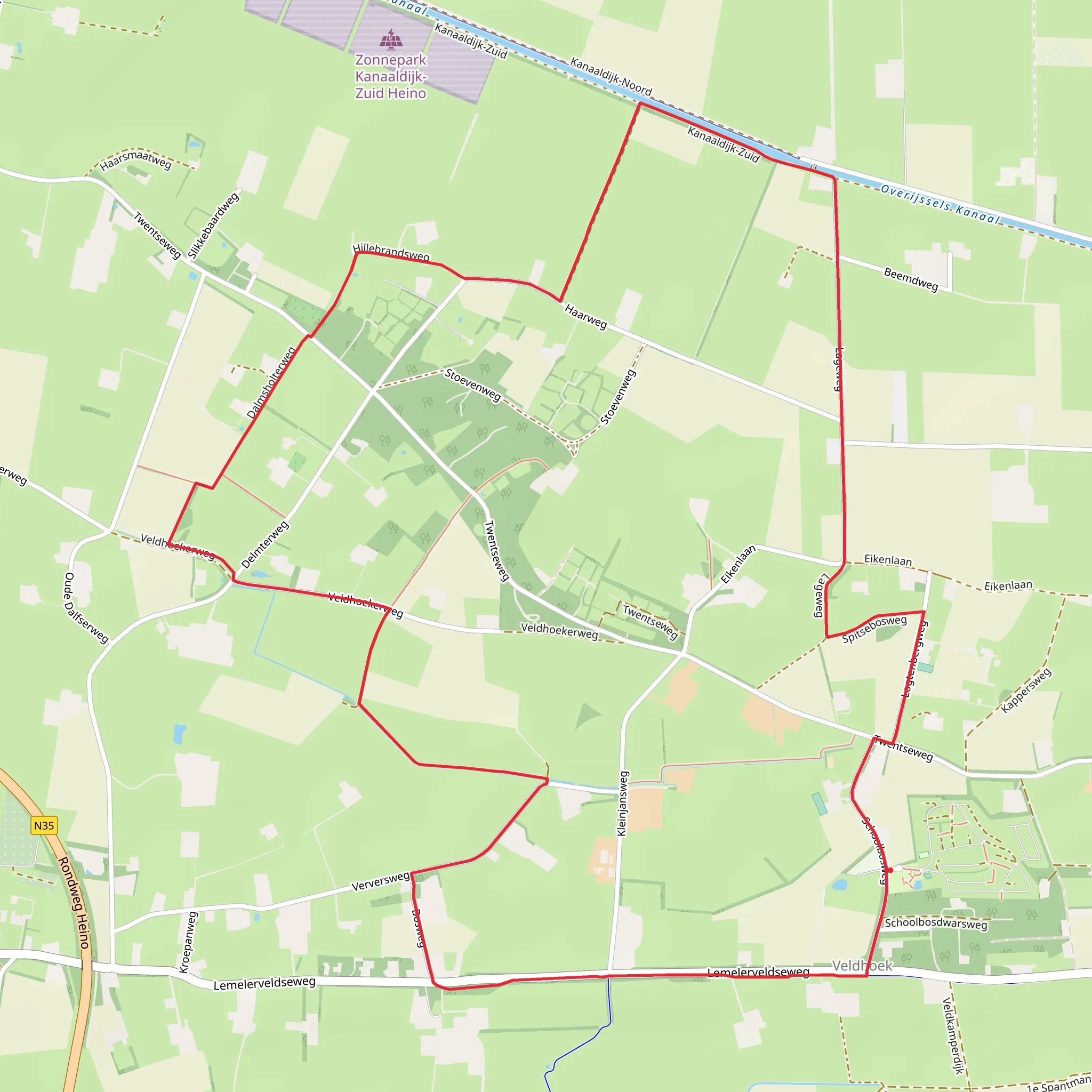 Haar Weg and Sallandpad Loop mobile static map