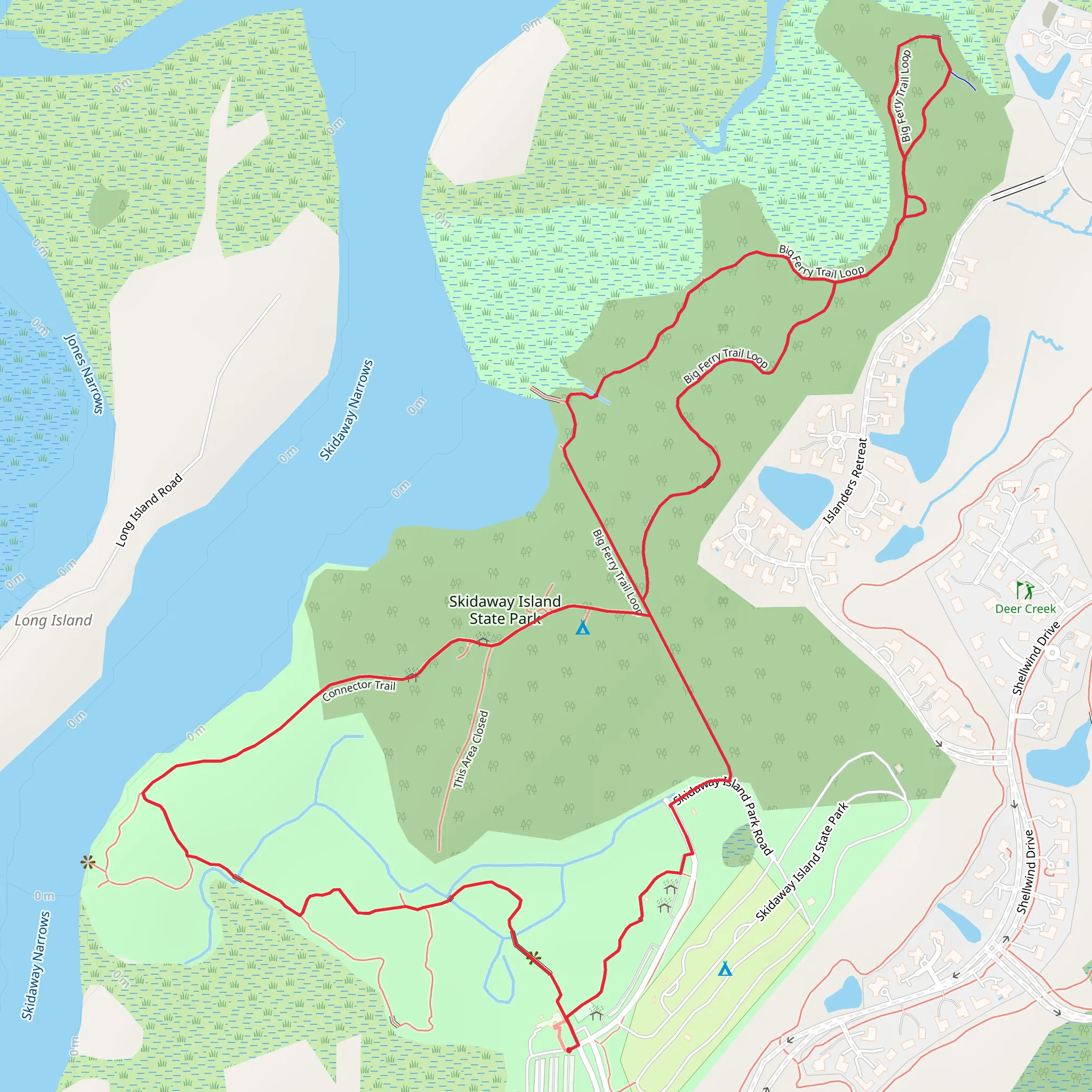 Big Ferry Loop Trail mobile static map