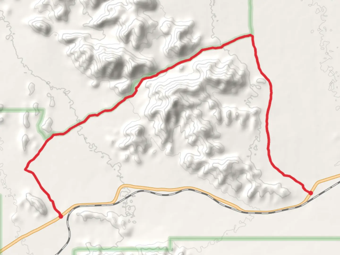 An image depicting the trail Maricopa Road - North Horseshoe Walk and its surrounding area.