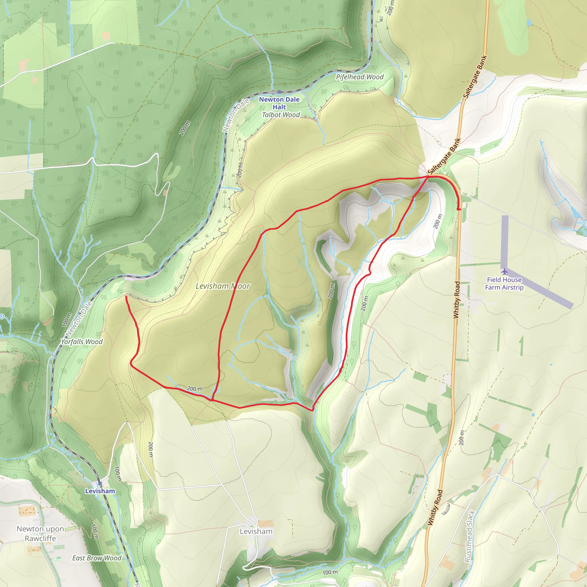 Levisham Moor and the Hole of Horcum Walk mobile static map