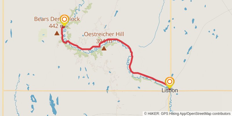 North Country Trail - North Dakota stage 26 Map