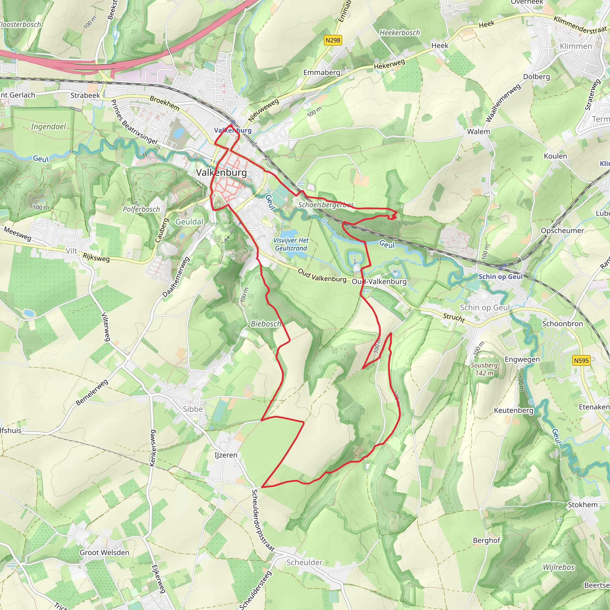 Kasteel Schaloen, Gerendal and Ruine Biebosch via Goris Weg mobile static map