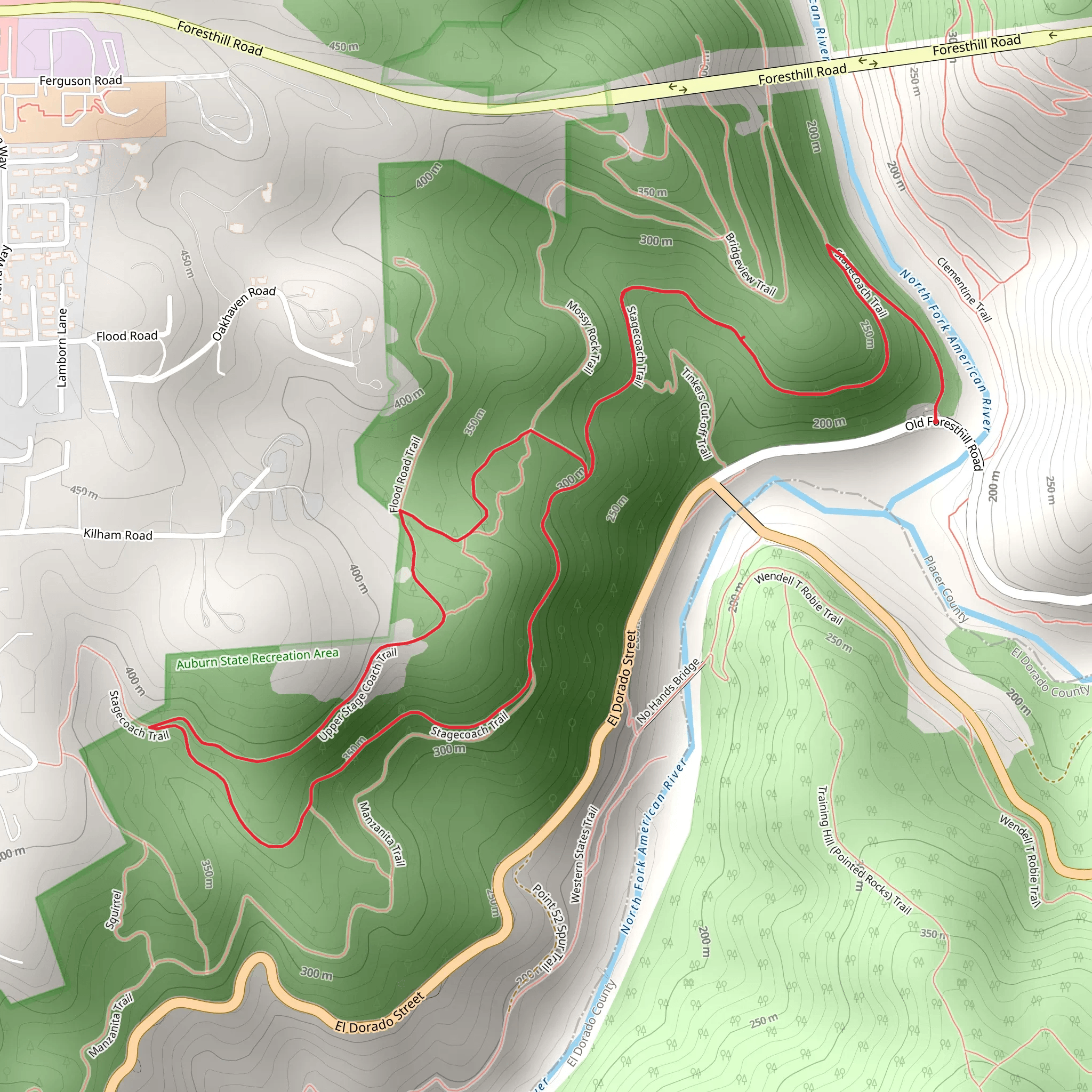 Stagecoach Loop Trail mobile static map