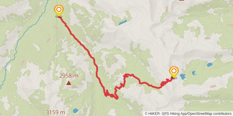 Great Falls Creek Trail stage 3 Map