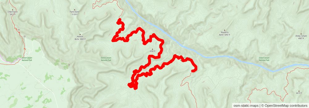 Southwestern Horseshoe Trail stage 57 Map